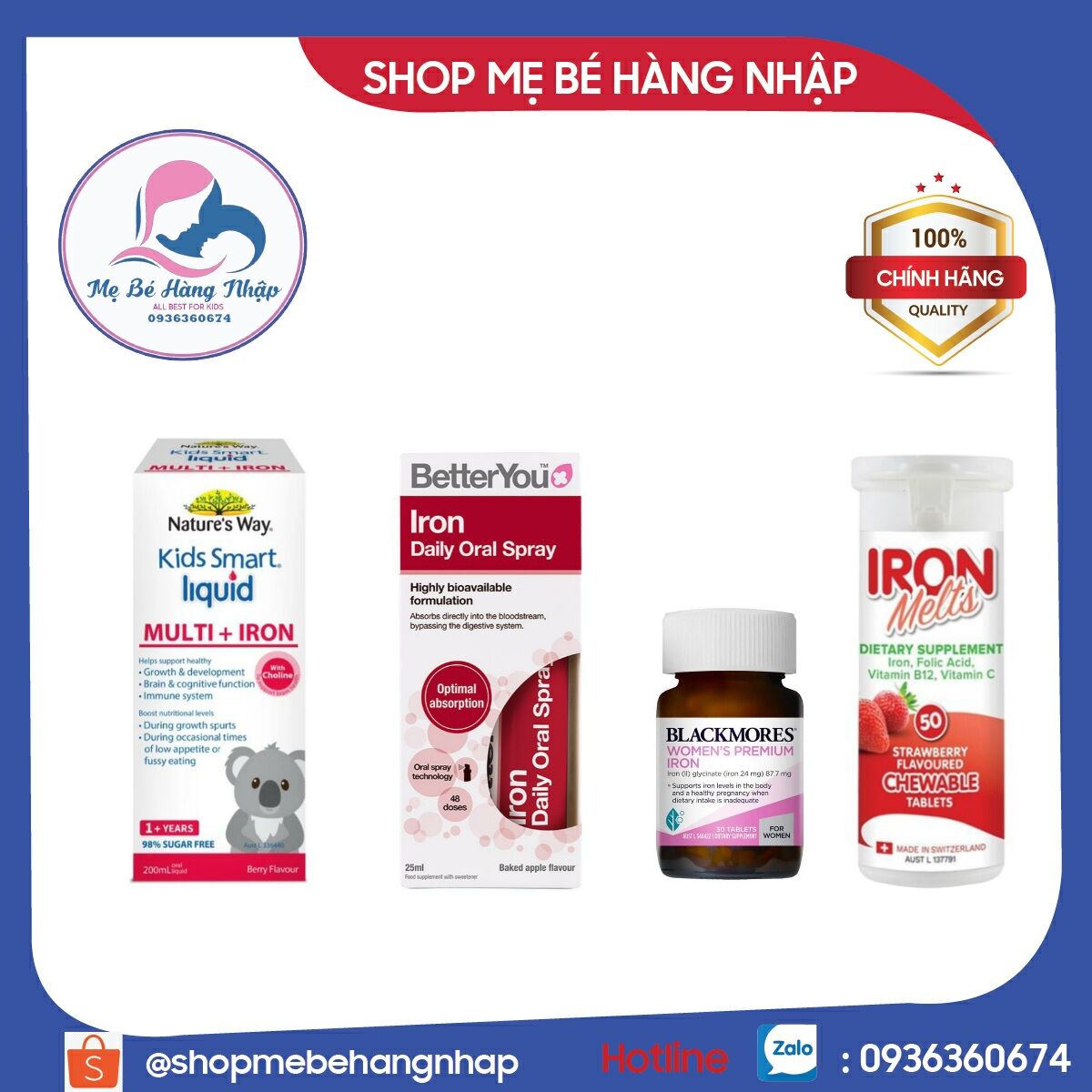 Vitamin bổ sung sắt các loại