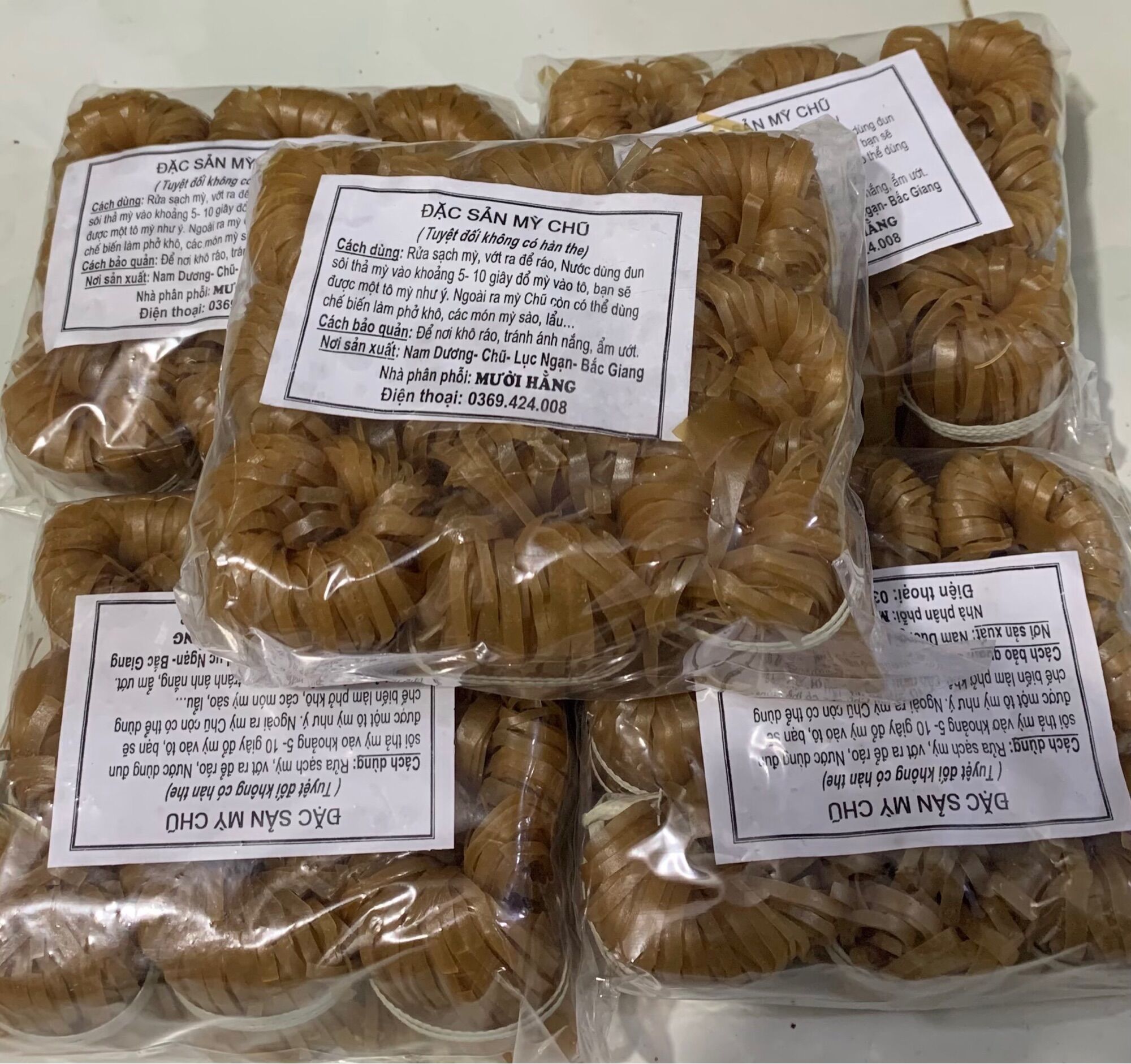 Đa cua chia cuộn- mỳ chũ nâu gói 400g