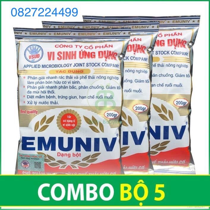 Chế phẩm vi sinh EM dùng ủ phân cá, xử lý rác thải hữu cơ 200gr