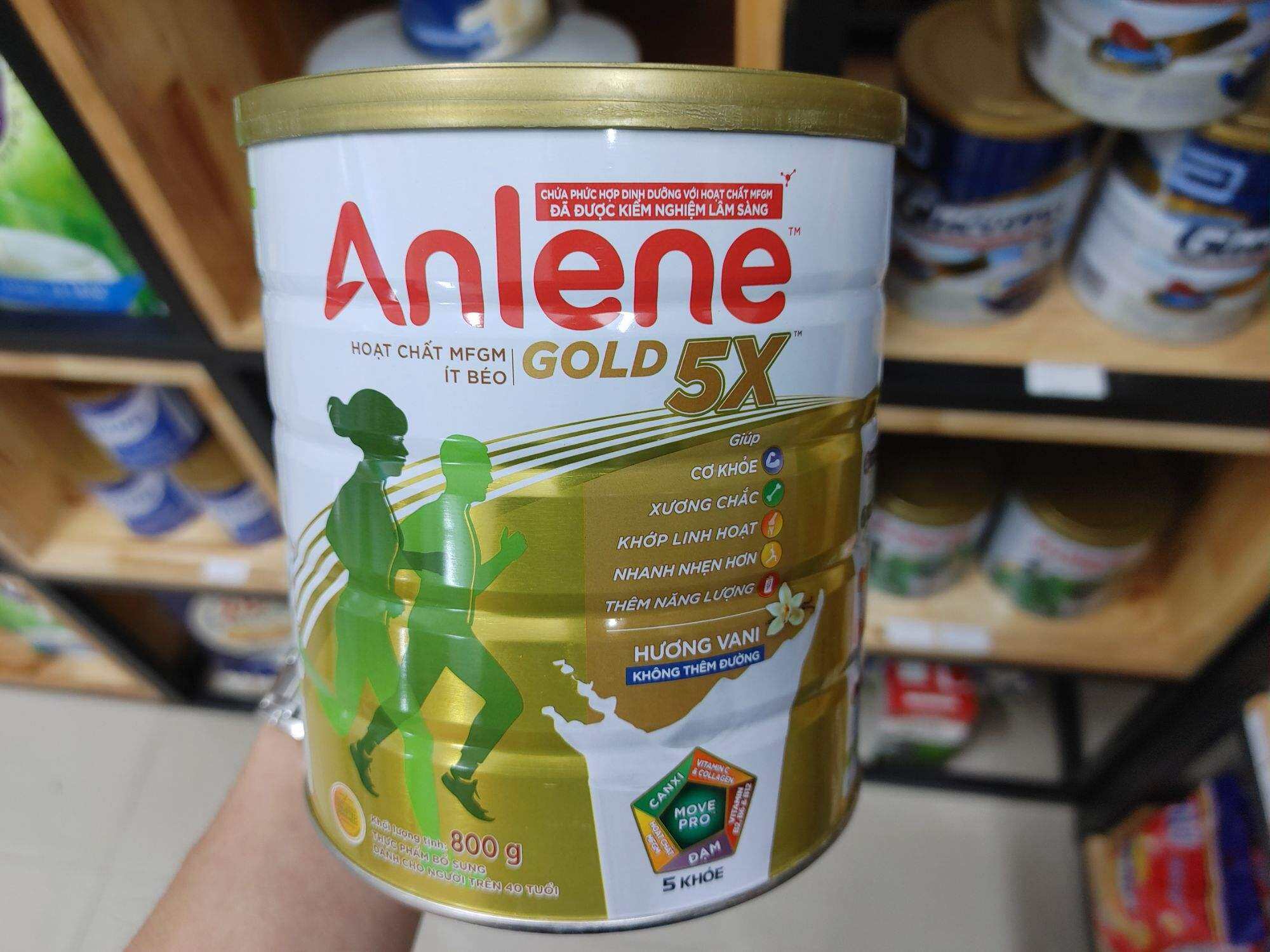 Sữa bột không thêm đường Anlene Gold 5X 800g