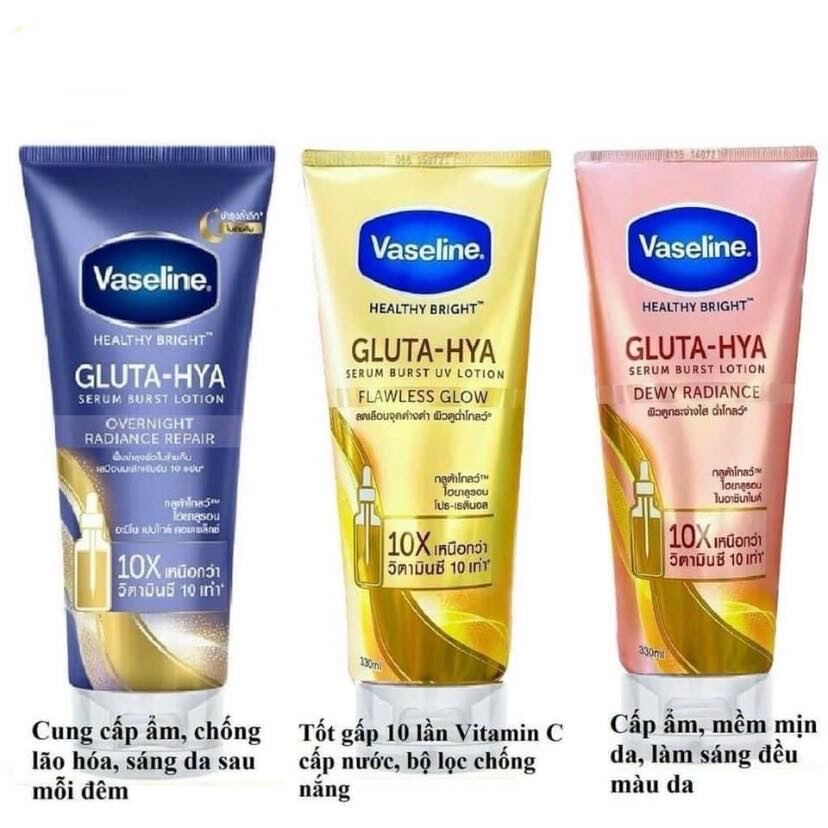 Sữa Dưỡng Thể Trắng Da Vaseline Gluta-Hya Serum Burst lotion