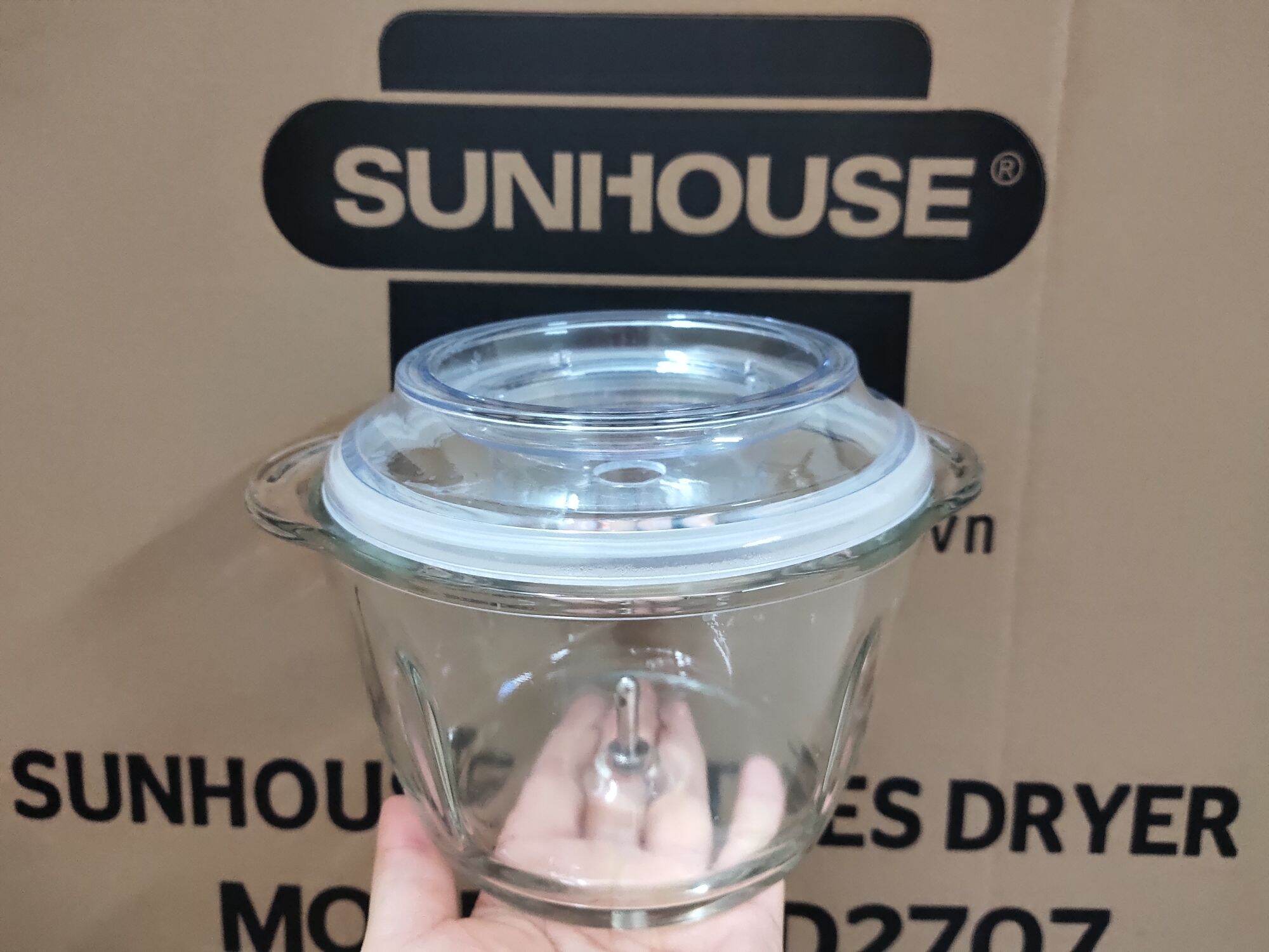 (LINH KIỆN CHÍNH HÃNG - MỚI) LINH KIỆN CỐI THỦY TINH VÀ DAO XAY THỊT MÁY XAY THỊT SUNHOUSE SHD5408 #SHD5408