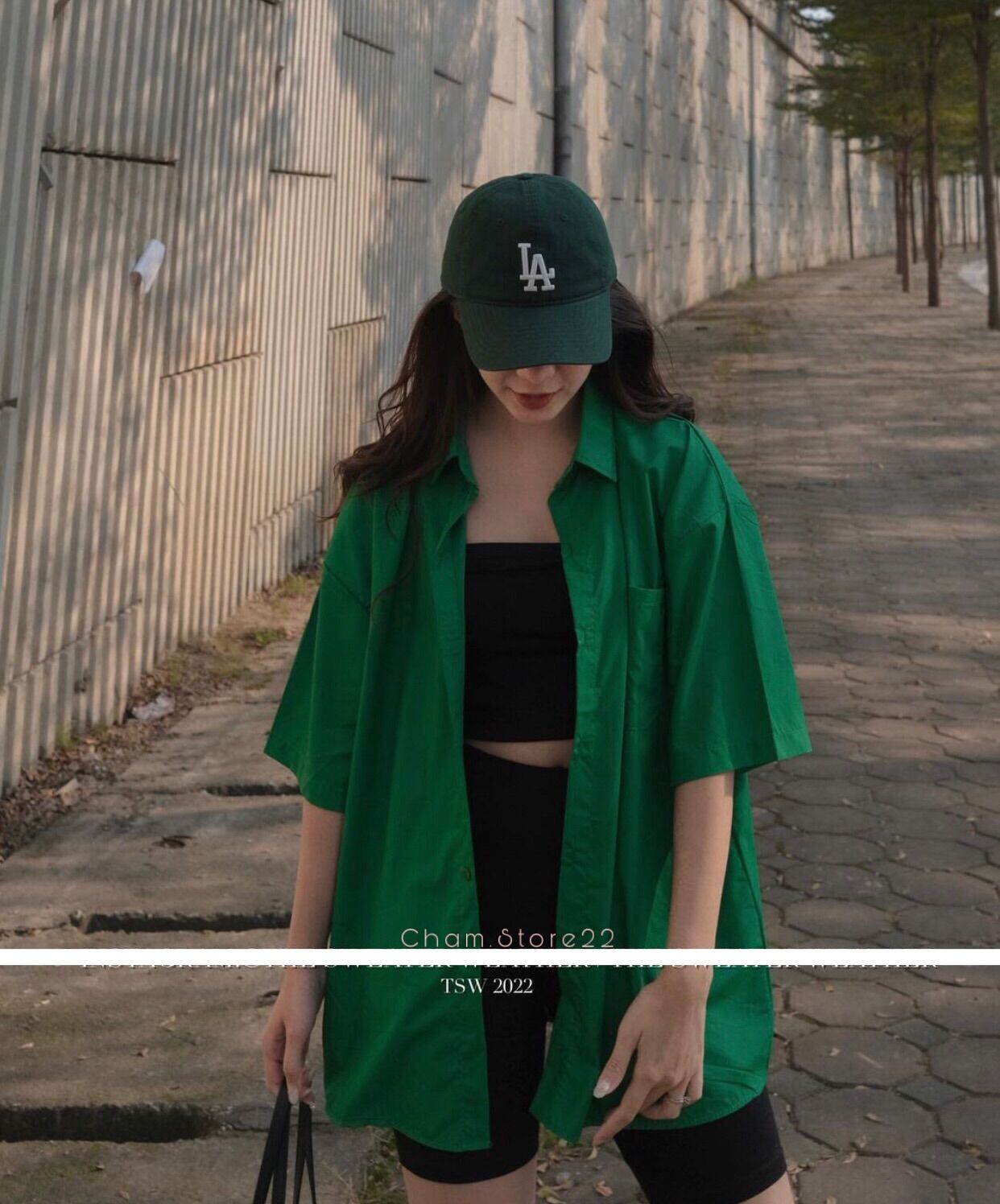 Mũ lưỡi trai L.A Green ( hàng xuất chuẩn)