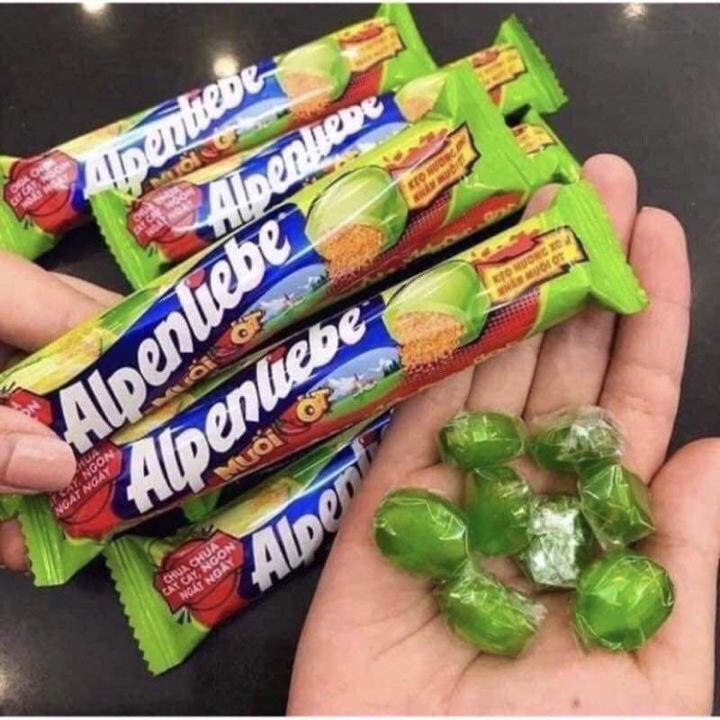 1 thỏi 10 viên kẹo alpenlibe muối ớt