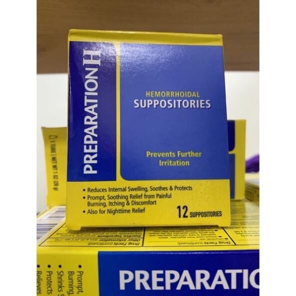 Viên trĩ Preparation H dạng đặt 12 viên Mỹ [Chỉ bán hàng chuẩn không qua trung gian]