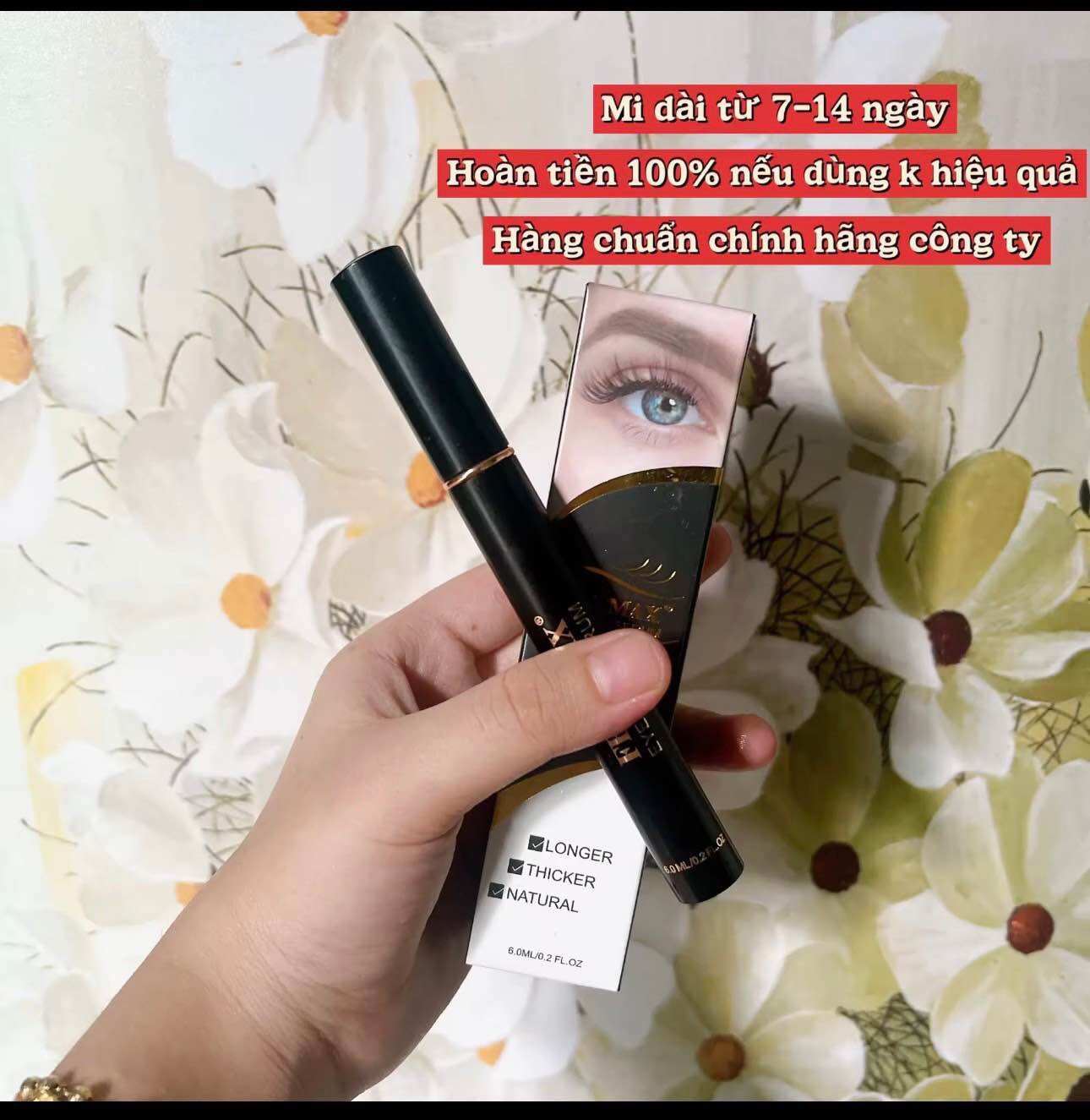 Dưỡng mi chính hãng giup mi cong dài đen