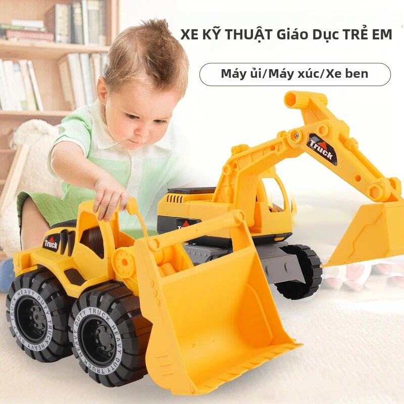 Máy xúc đổ Xe tải mô hình đồ chơi kỹ thuật xe thiết lập. Xây dựng Hạm Đội trẻ mới biết đi giáo dục sớm xây dựng xe đồ chơi