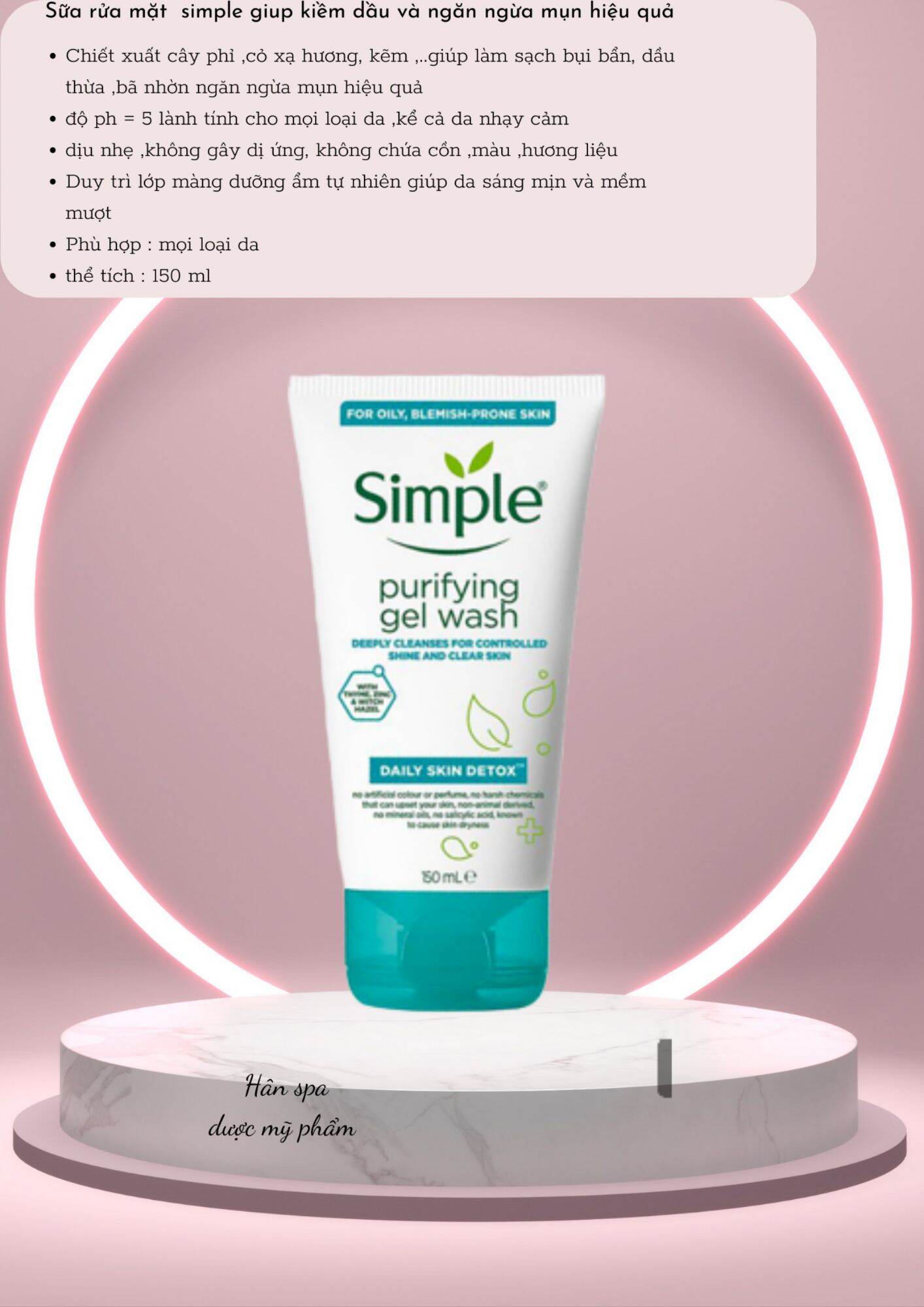 Sữa rửa mặt Simple gel