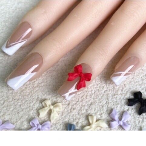 Charm Nơ gắn móng tay,Phụ kiện trang trí móng tayu