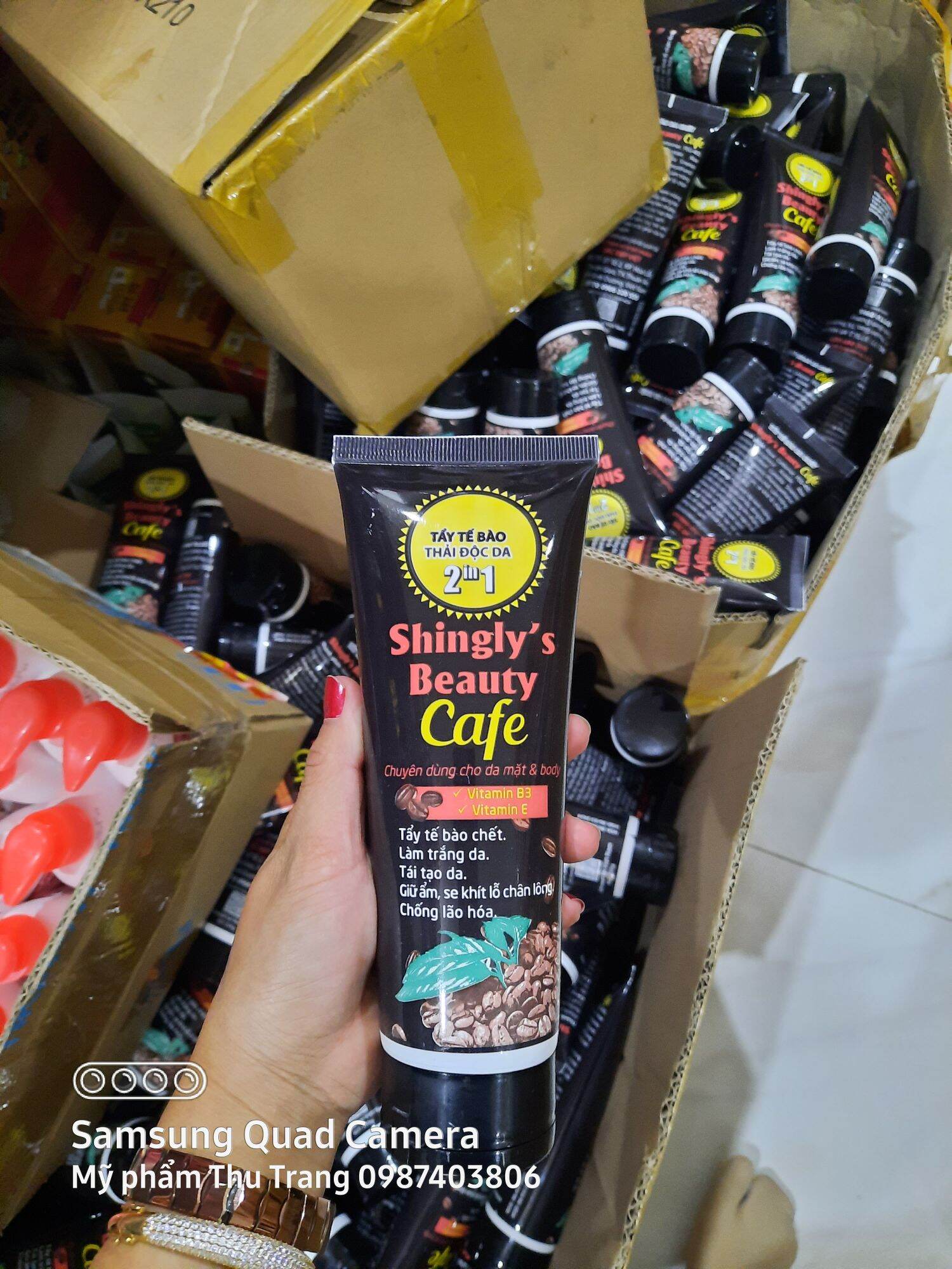Kỳ tế bào chết toàn thân cafe