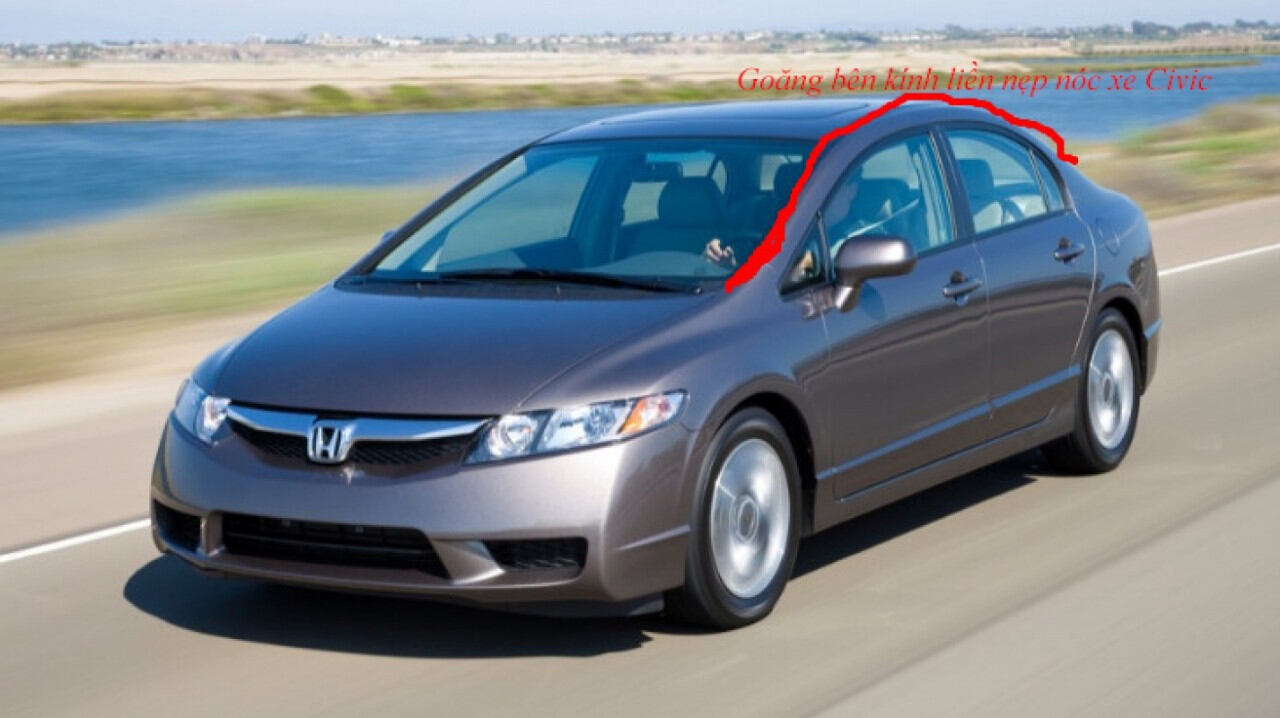 Nẹp nóc, Zoăng/Gioăng Bên kính liền nẹp nóc honda civic 2006-2011,Phụ tùng ôtô xe hơi honda
