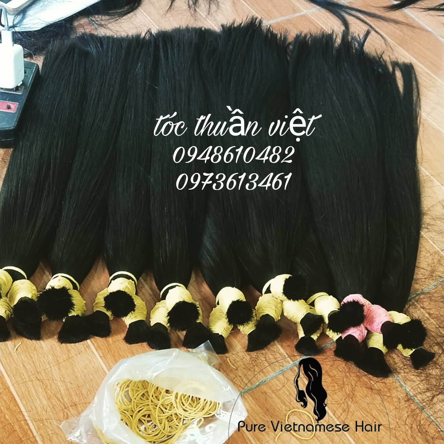 tóc nối 55cm bằng tóc thật