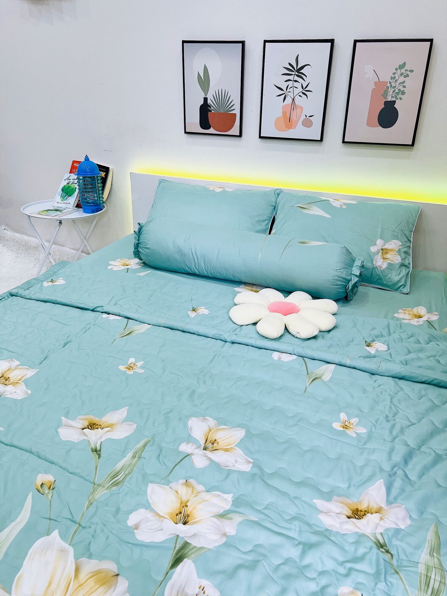 Bộ chăn ga gối lụa Tencel cao cấp mềm mịn thoáng mát