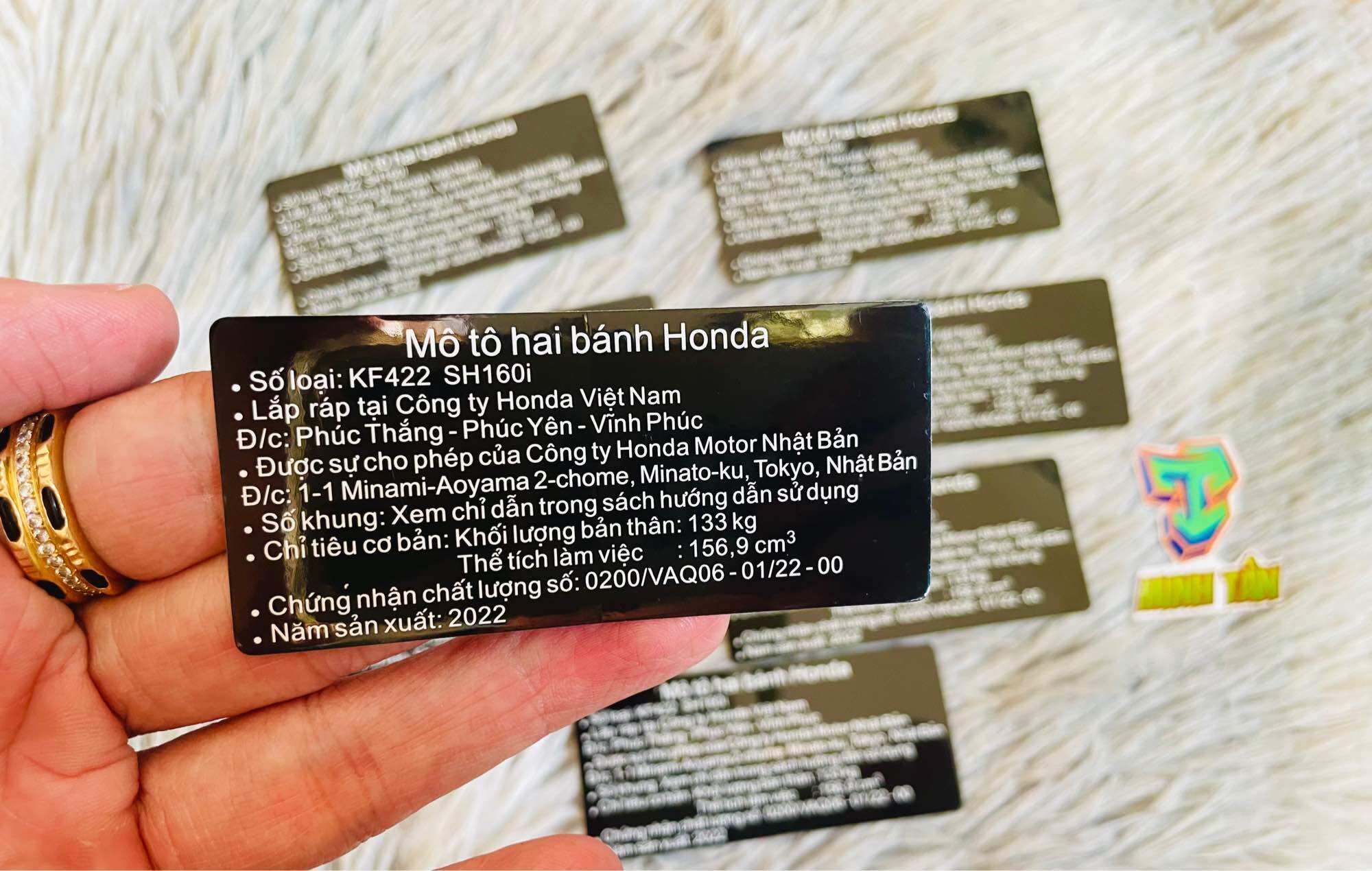 Tem thông số zin sh160i 2022-2023, hàng zin sắc nét