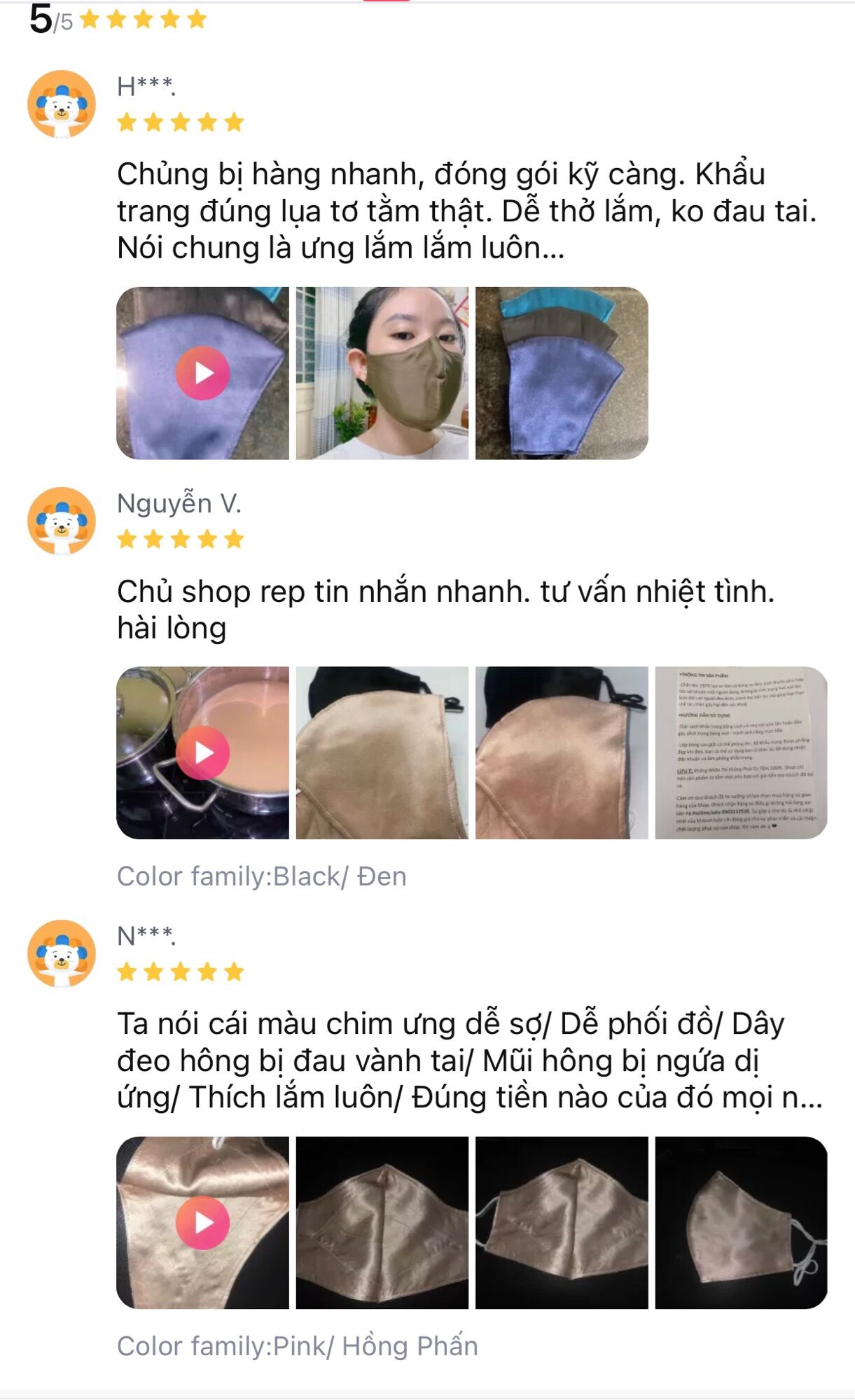 Khẩu Trang Lụa Tơ Tằm Cao Cấp - 3 Lớp [NFYSTORE]