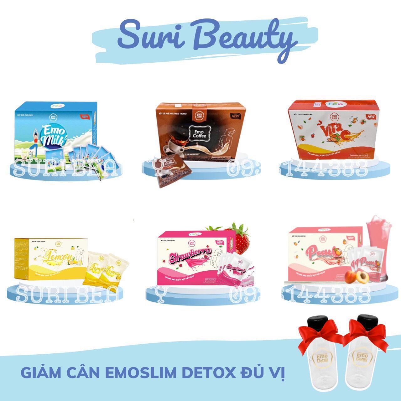 [SĂN QUÀ KHỦNG] TRÀ GIẢM CÂN EMOSLIM ĐỦ VỊ THƠM NGON DỄ UỐNG/Giảm 2-5kg sau 7 ngày