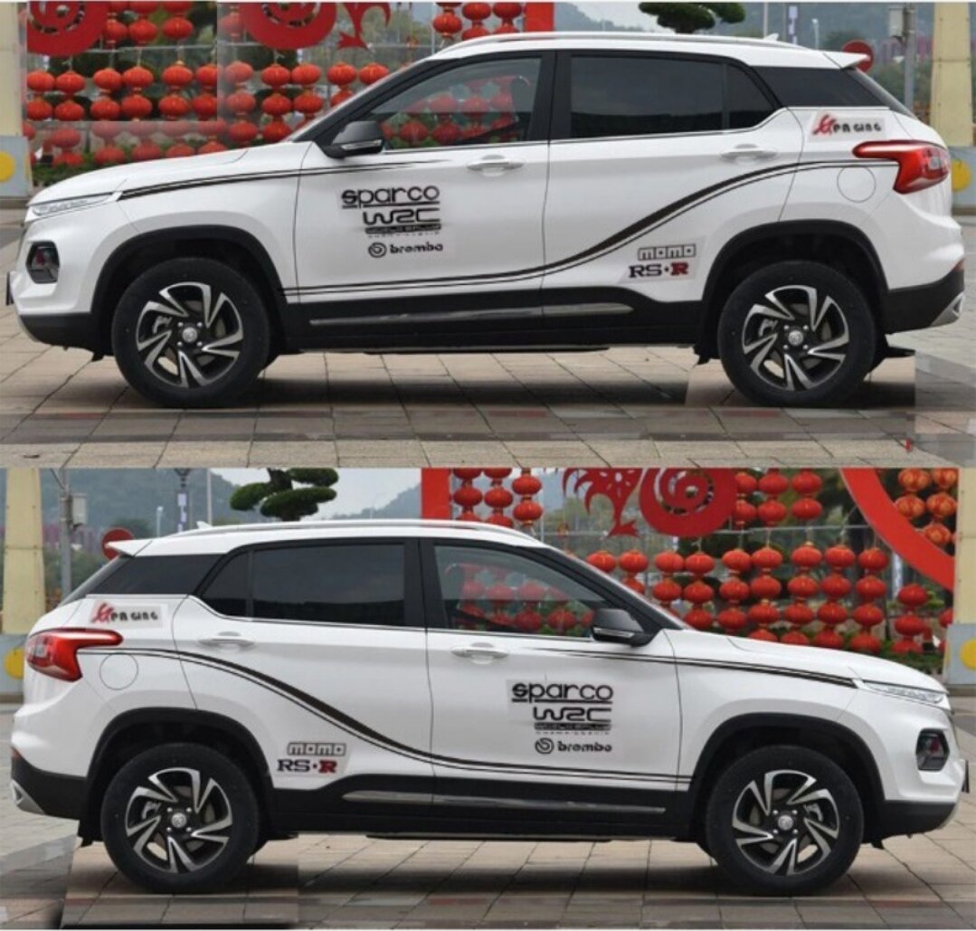 Tem dán hông xe phong cách thể thao ms002