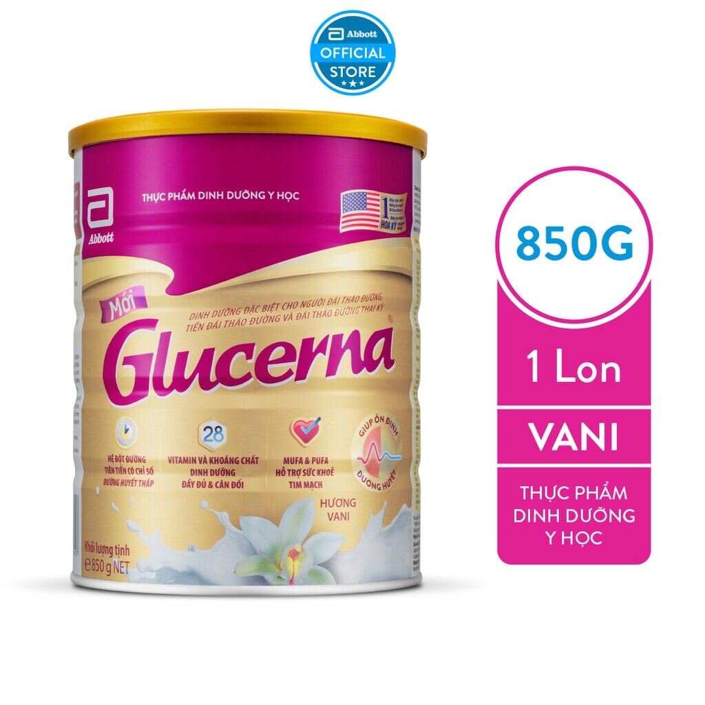 Sữa bột Ensure Glucerna cho người tiểu đường lon 850g