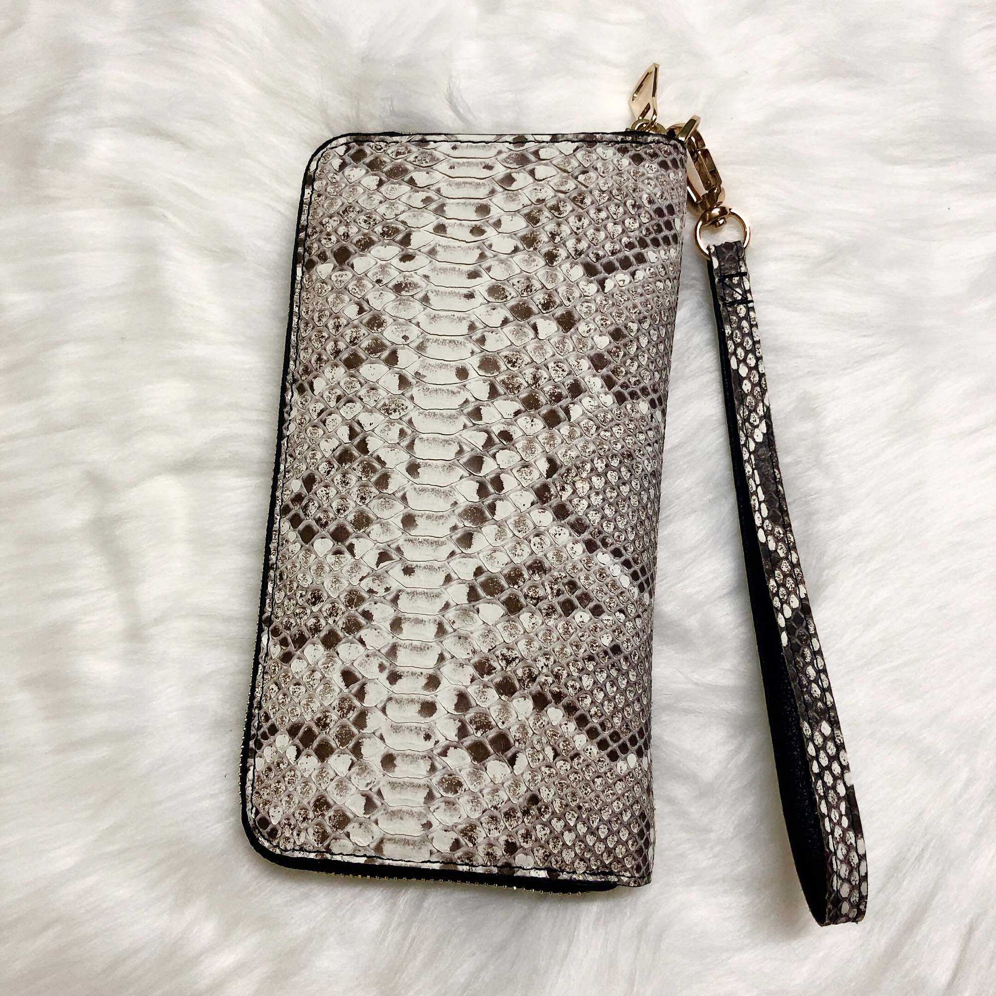 [Real Photo] 100% Genuine Python Leather Women's Wallet