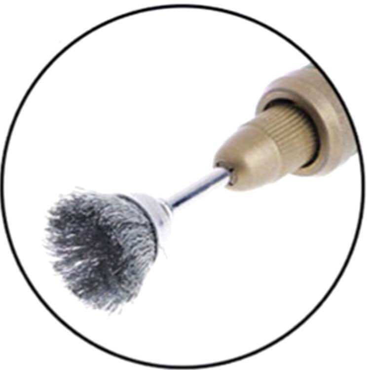 Chổi chén thép đánh gỉ 16mm cán 3mm
