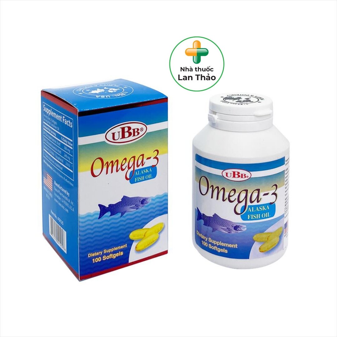 Viên uống dầu cá bổ mắt omega 3 ubb lọ 100 viên