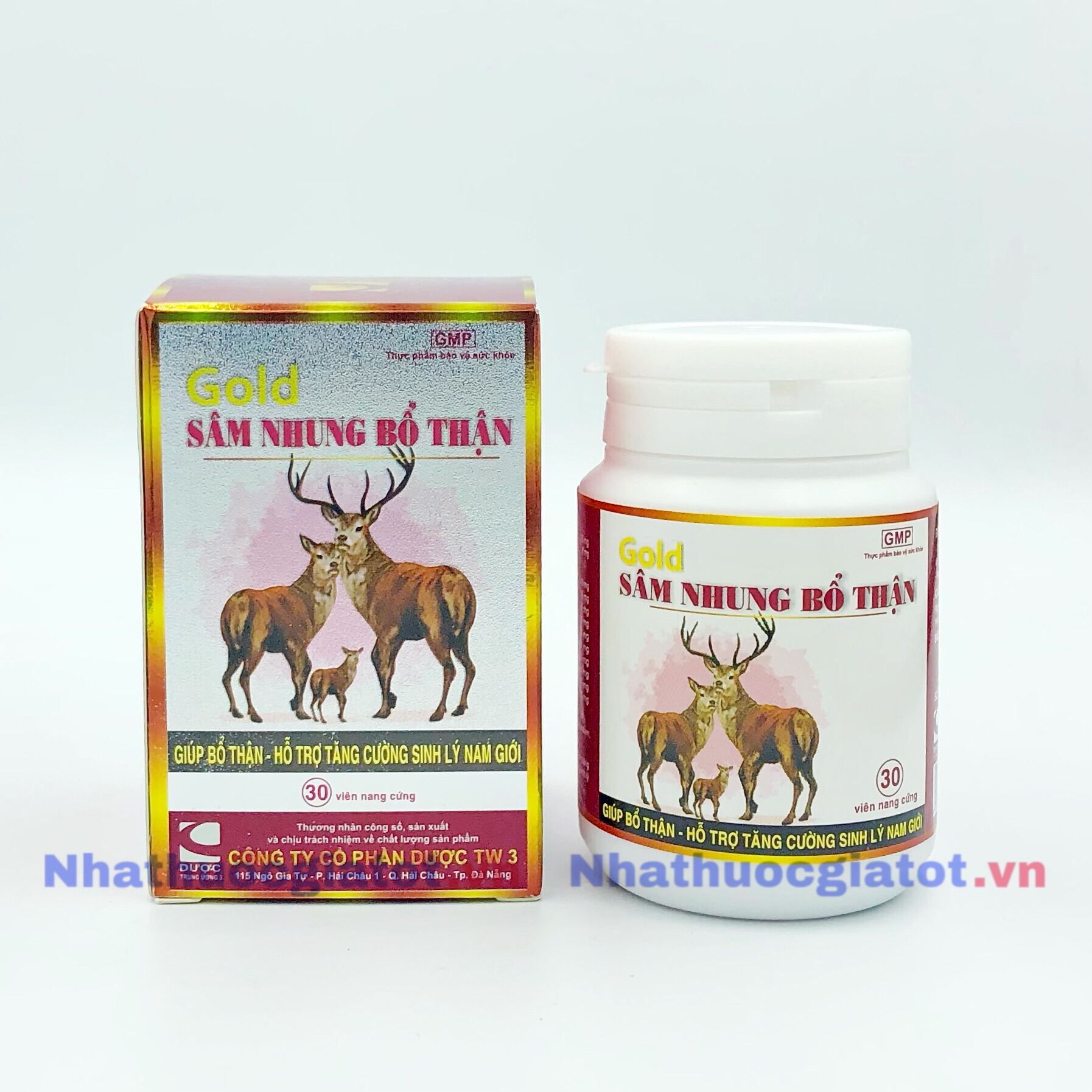   Hộp 30 Viên  GOLD SÂM NHUNG BỔ THẬN - Dược TW3 