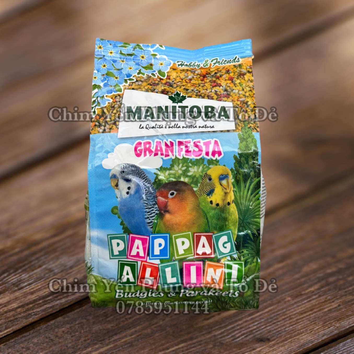 Cám hạt đặc biệt cho Vẹt Lovebird • Yến Phụng • Cockatiel... [gói nguyên seal 500g] xuất xứ: Ý 🇮🇹 [Manitona]