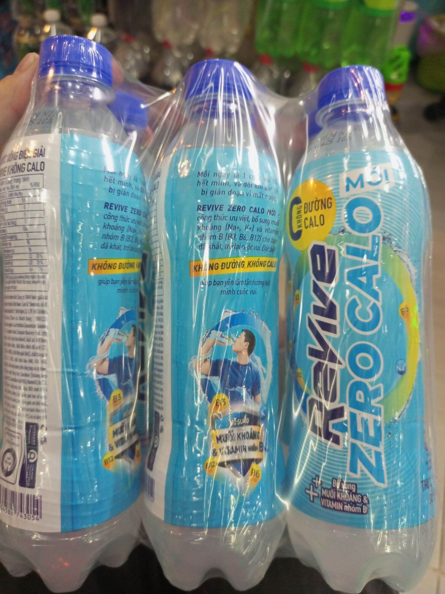 Lốc 6 chai revive zero calo + múôi khóang 500ml