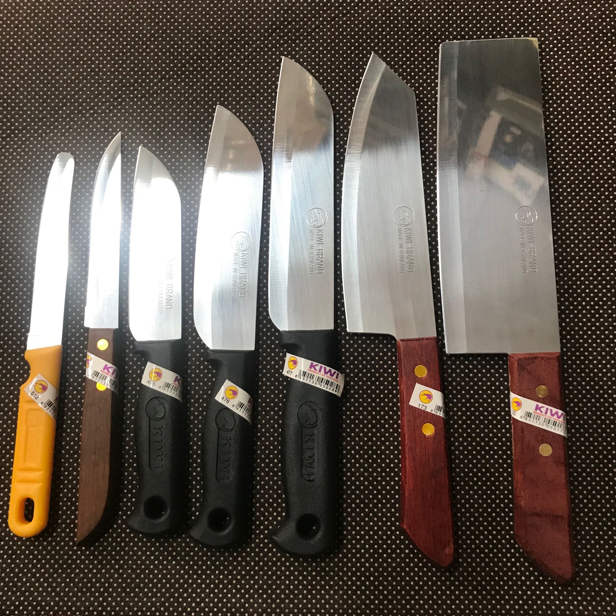 Dao inox kiwi thái lan có 8 cỡ gọt thái chặt gà