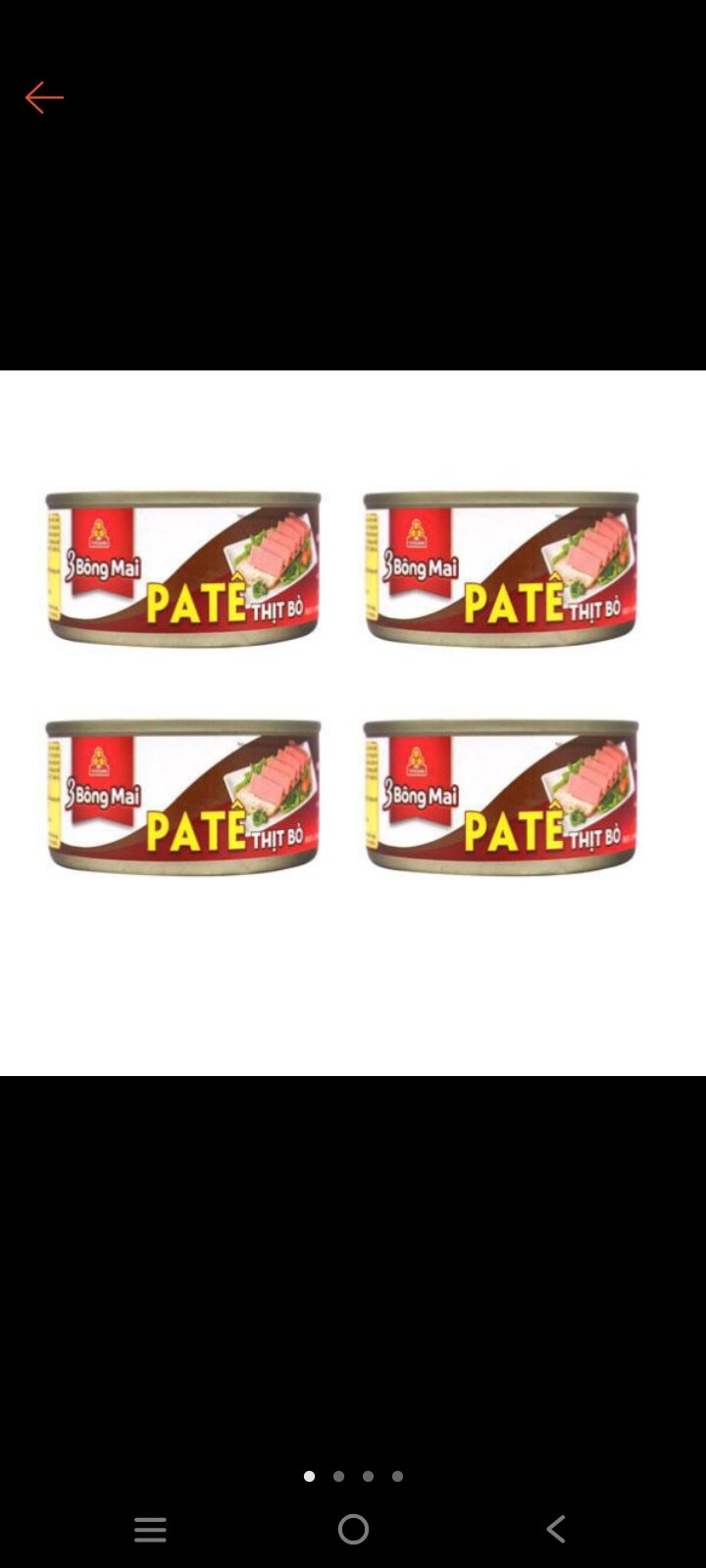 Combo 4 lon Pate Thịt Bò 3 Bông Mai (150g/1 lon)