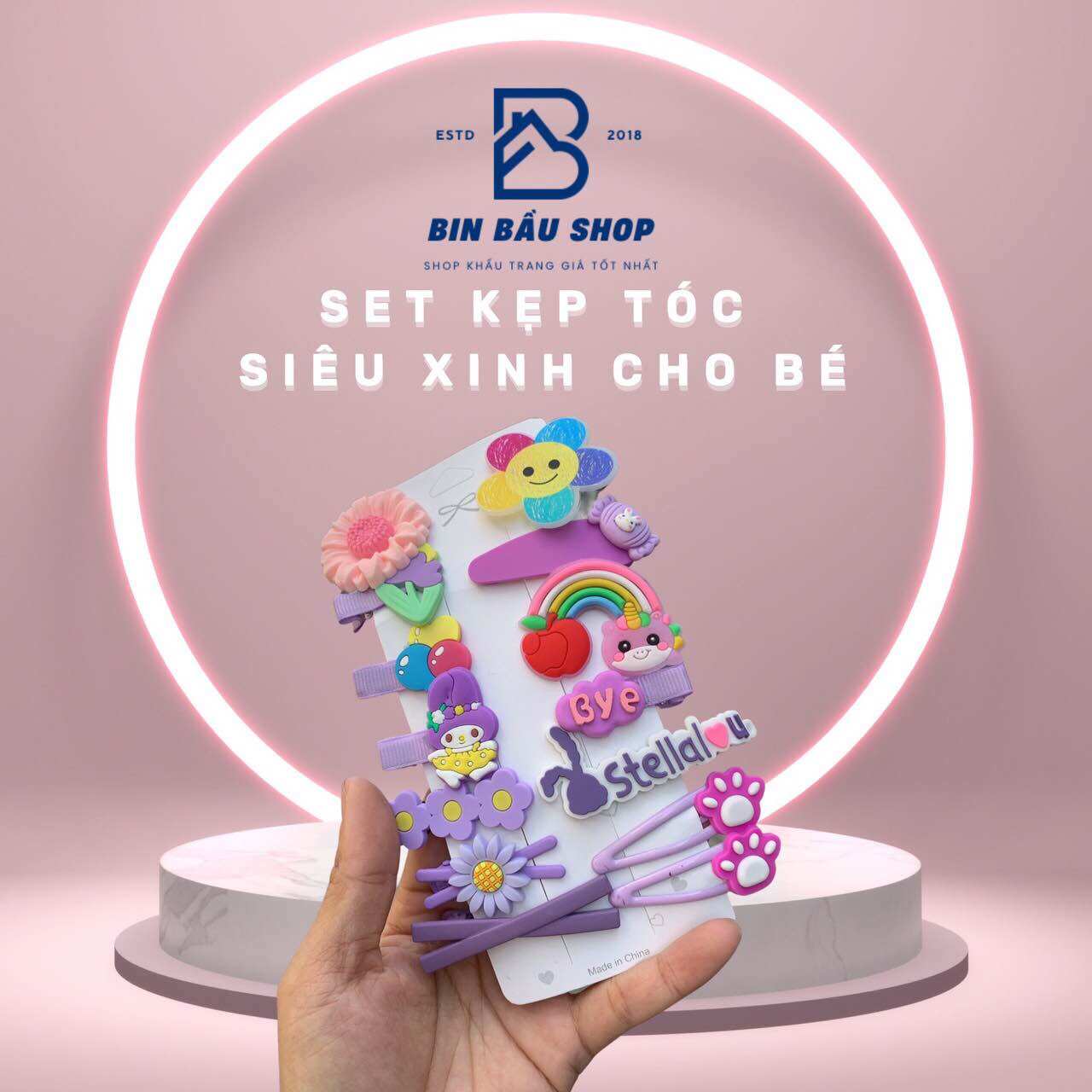 Set kẹp tóc 14 món cho bé gái