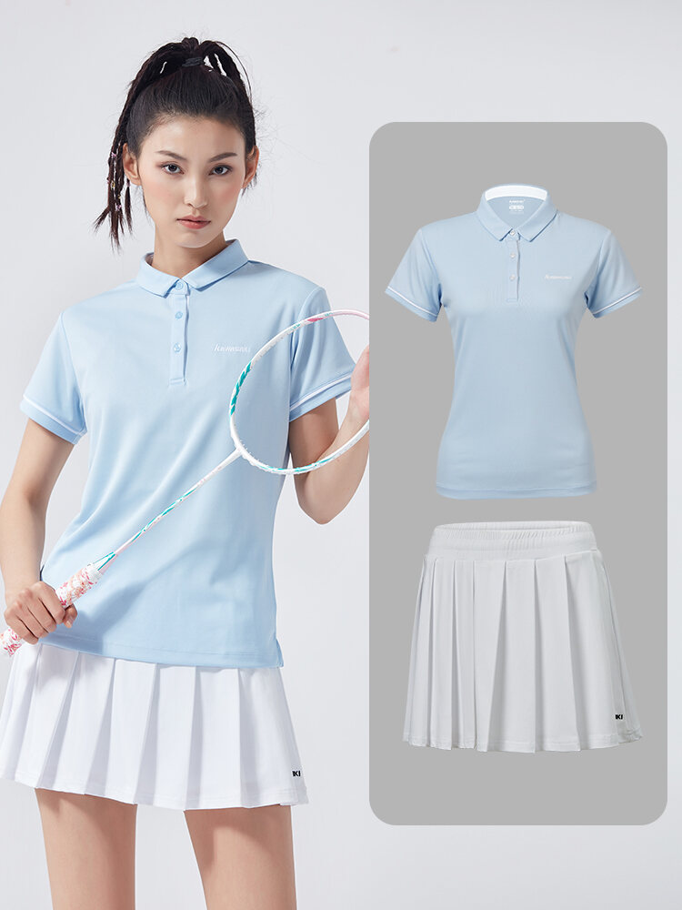 Áo Thun Polo Tay Ngắn Kawasaki 2025 Mùa Hè Thể Thao Thoáng Khí Quần Áo Cầu Lông Chuyên Nghiệp Màu Xanh Băng Dành Cho Nam Và Nữ