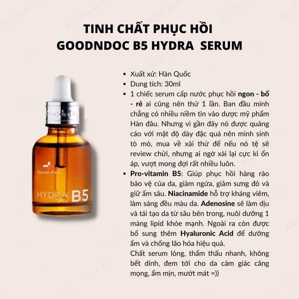 Serum cấp ẩm Goodndoc hydra b5