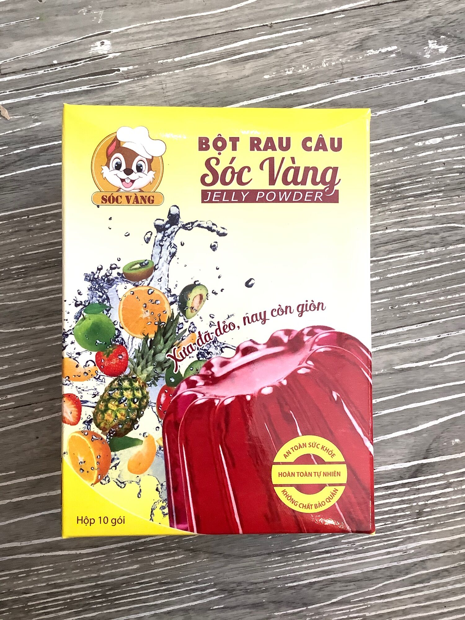 Thùng Rau Câu Dẻo Sóc Vàng - 10 Hộp