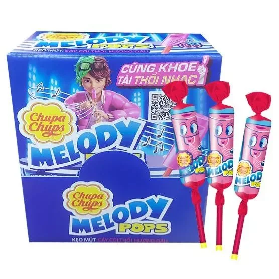 1 hôph = 20 que chupa chups kẹo mút còi thổi hương dâu