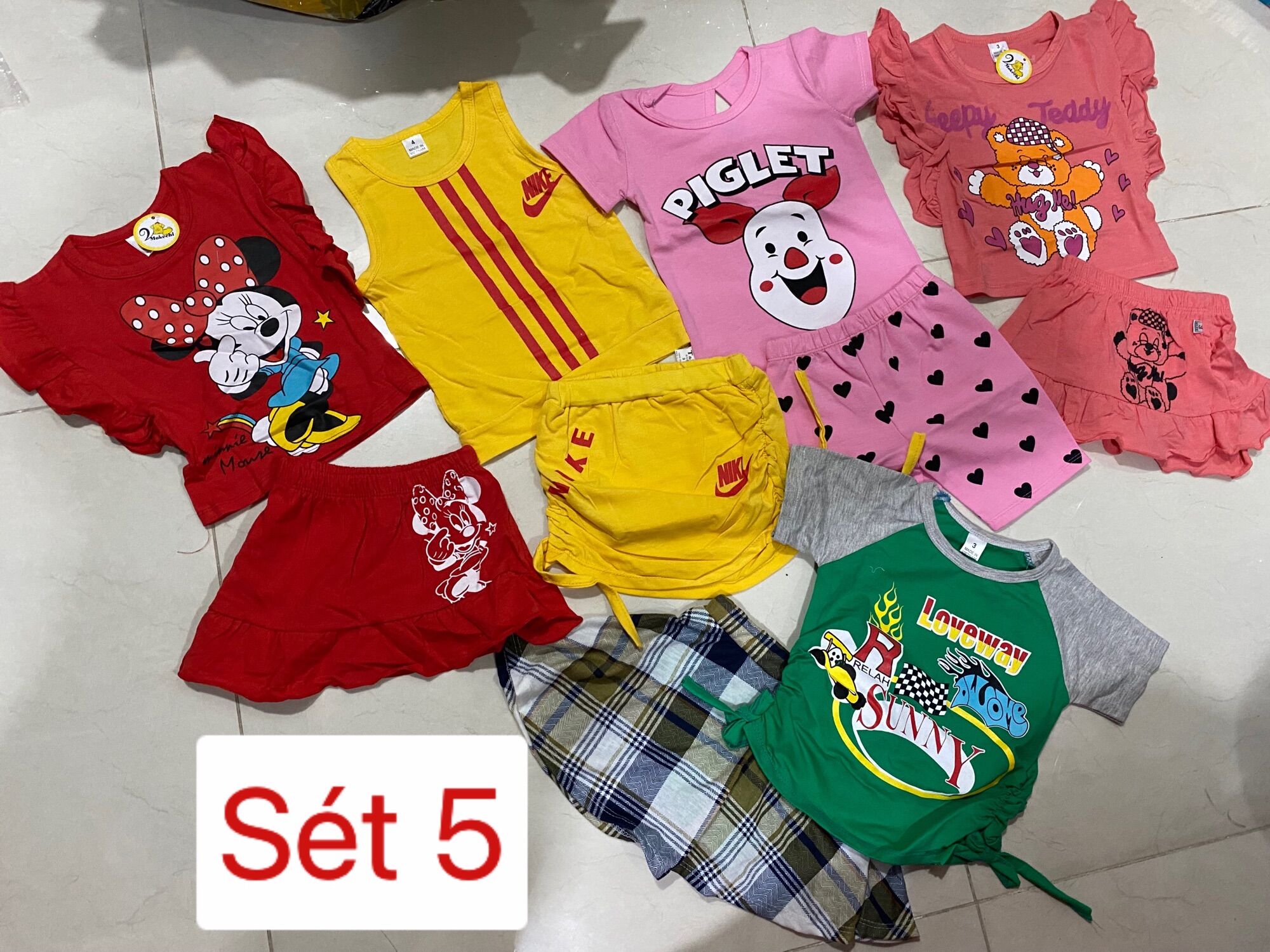 Thanh lý combo 5 bộ sz 6-7kg