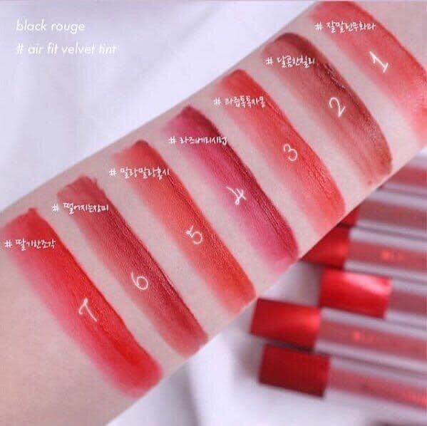 Son Kem Lì Black Rouge Mịn Môi Air Fit Velvet Tint Ver 1– Đỏ Hồng Trầm (Dry Rose).#02