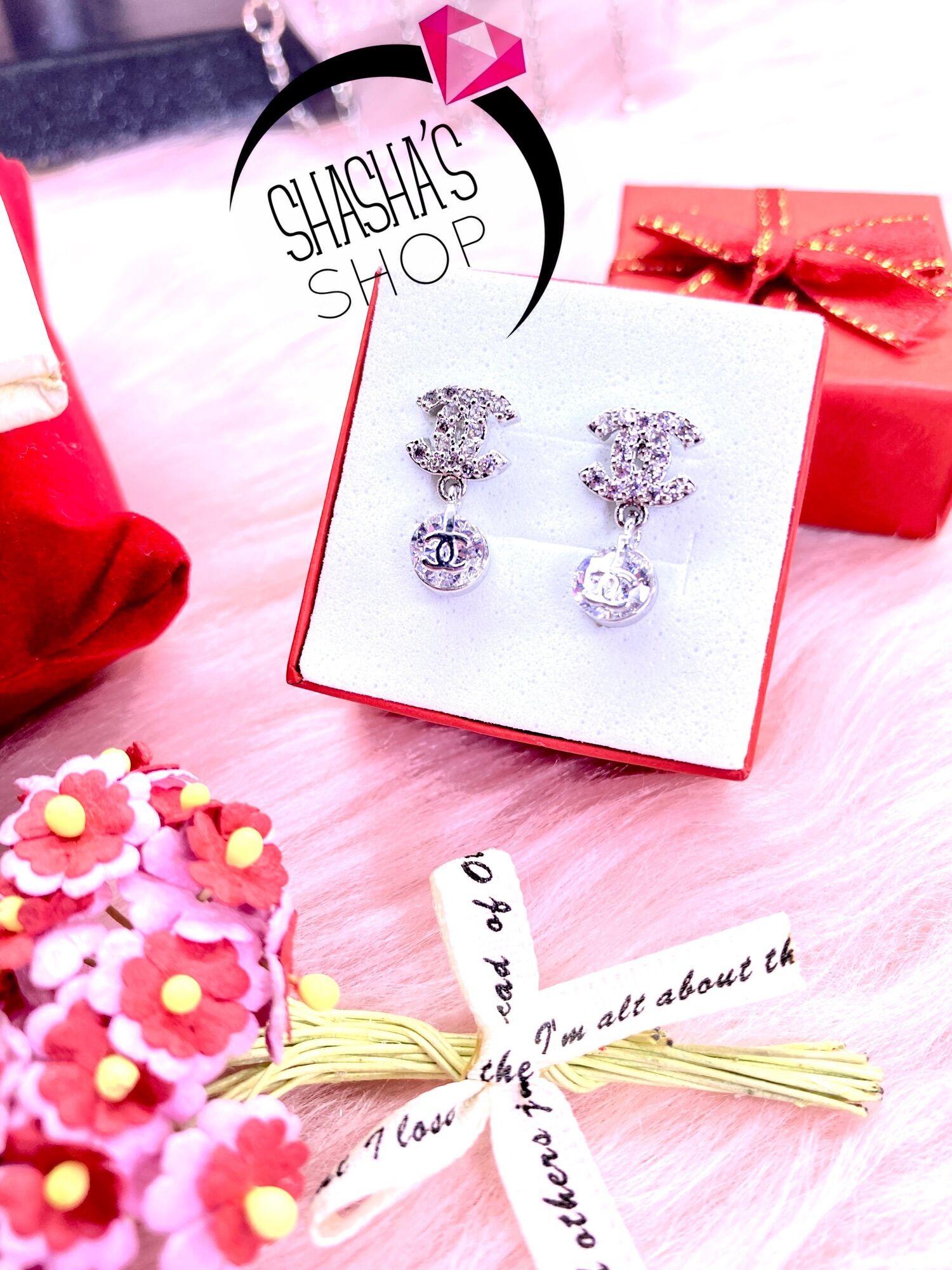 Bông Tai bạc 925 lấp lánh siu dể thương