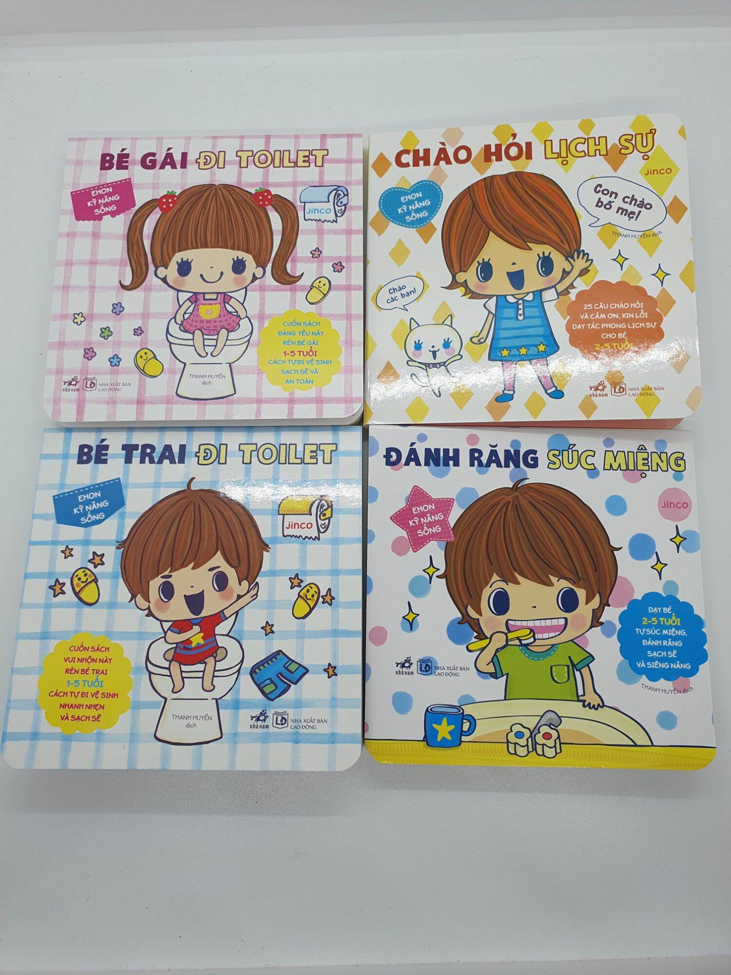 Sách - ehon nhật bản - ehon kỹ năng sống - trọn bộ 4 cuốn