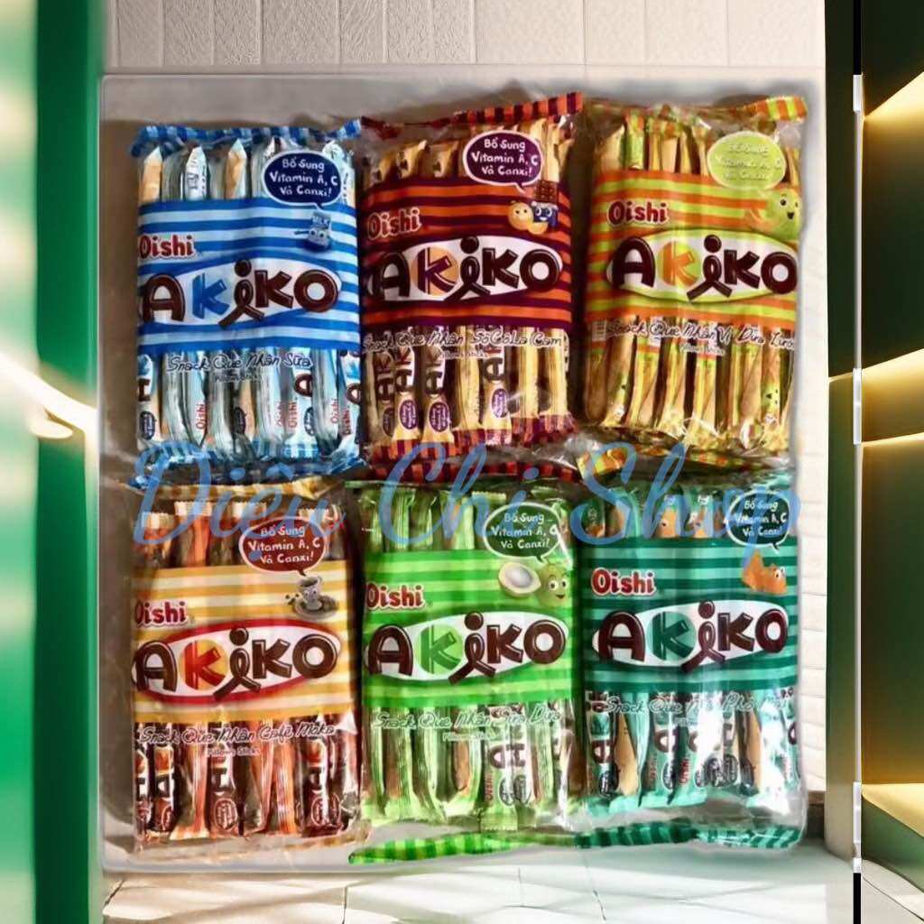Bánh snack que có nhân Oishi Akiko các vị gói 160g