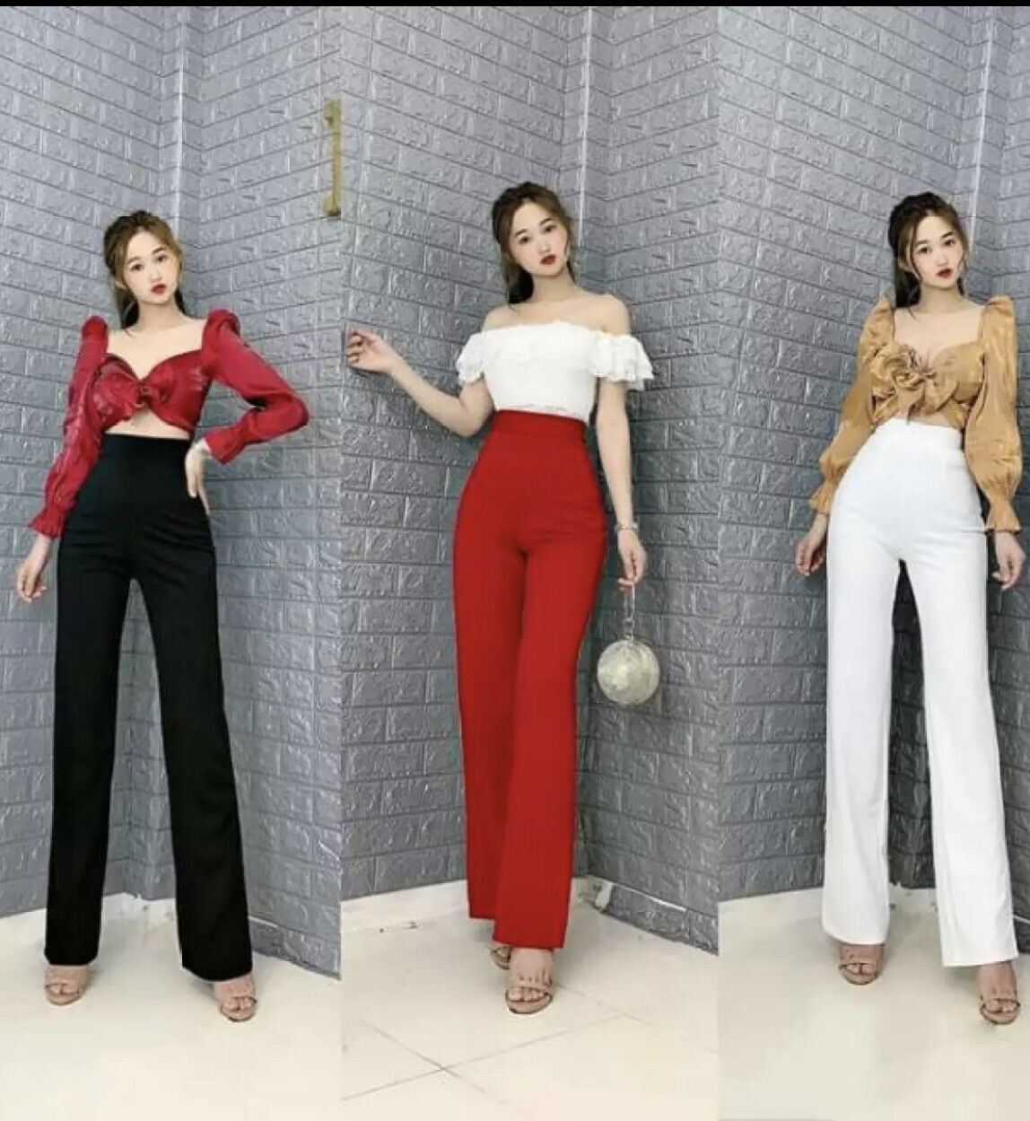 Quần tây nữ ống suông