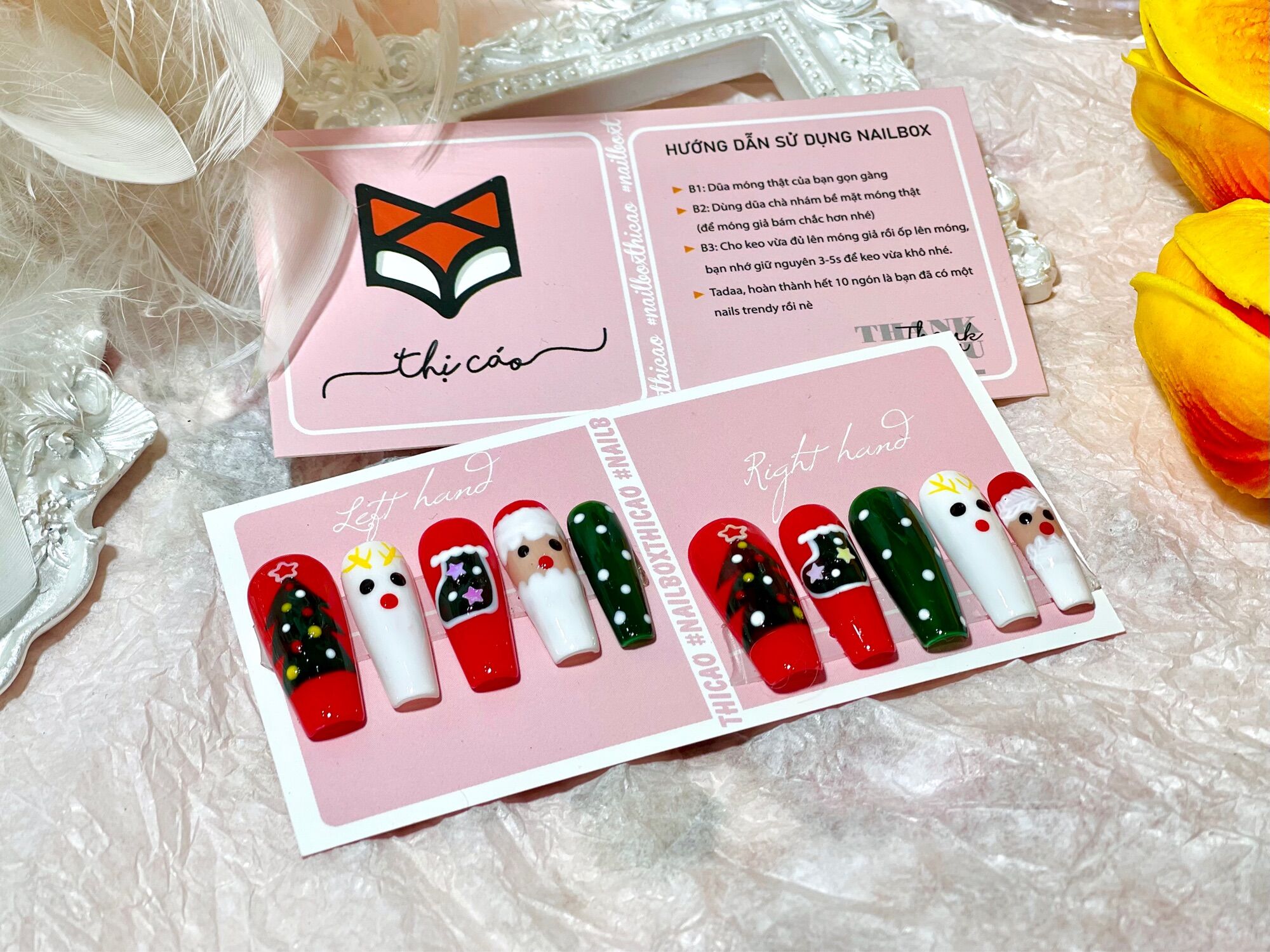 Nails Box móng tay giả vẽ noel