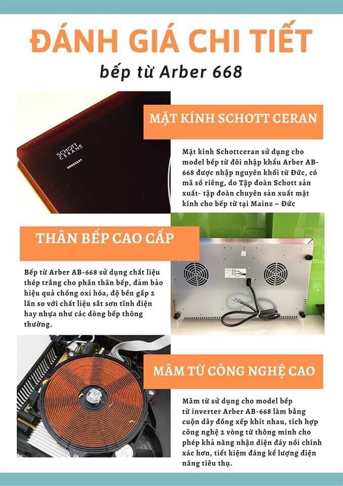 Bếp từ đôi ARBER AB668