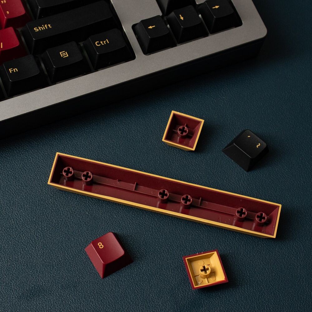 Keycap RED SAMURAI Cherry Profile chất liệu ABS double shot dùng trên nhiều layout bàn phím cơ - Polabe Store