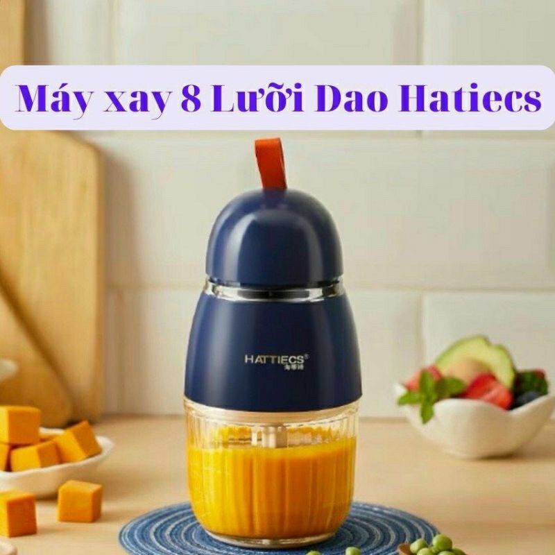 Máy xay hattiecs bản nâng cấp 8 lưỡi dao_Máy xay ăn dặm dao inox 316