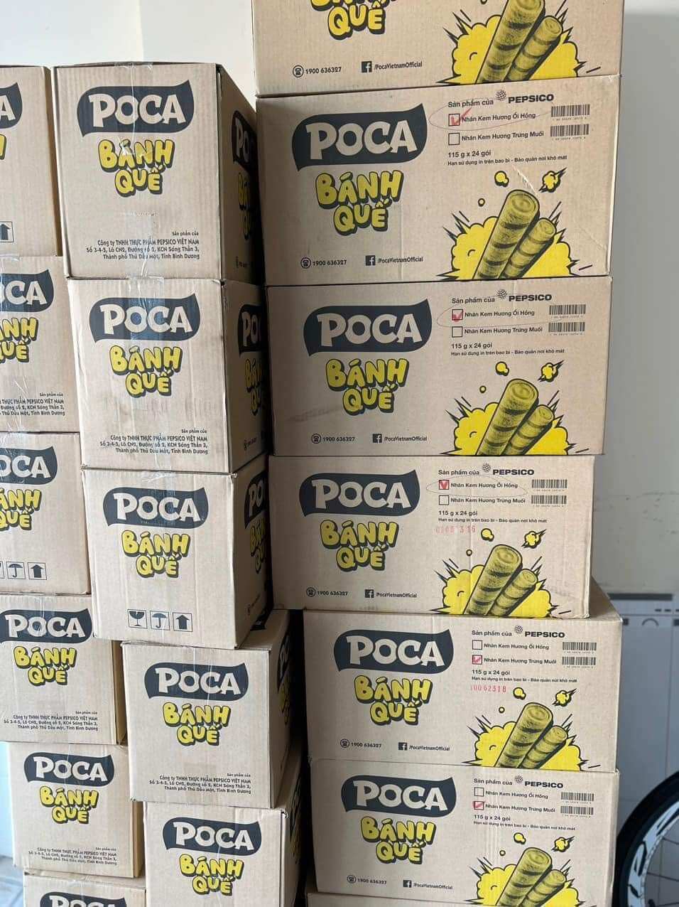 Bánh Quế POCA Nhân Trứng Muối - Ổi Hồng [GÓI 115G]
