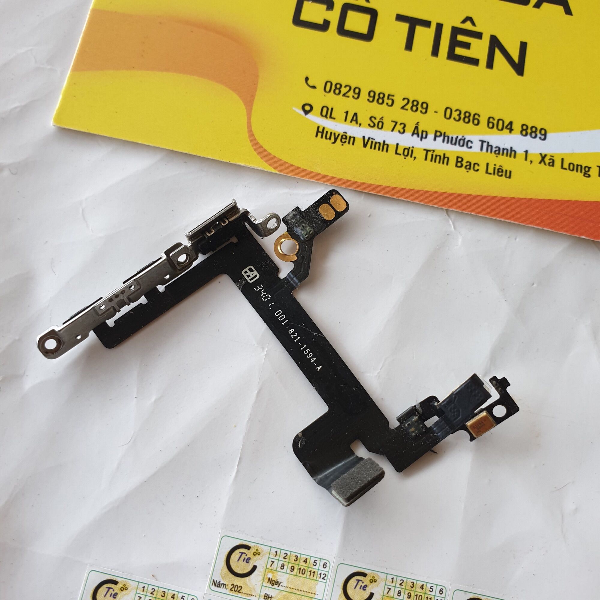 Cụm cáp nút nguồn tăng giảm âm lượng ip5s hàng chuẩn zin bóc máy