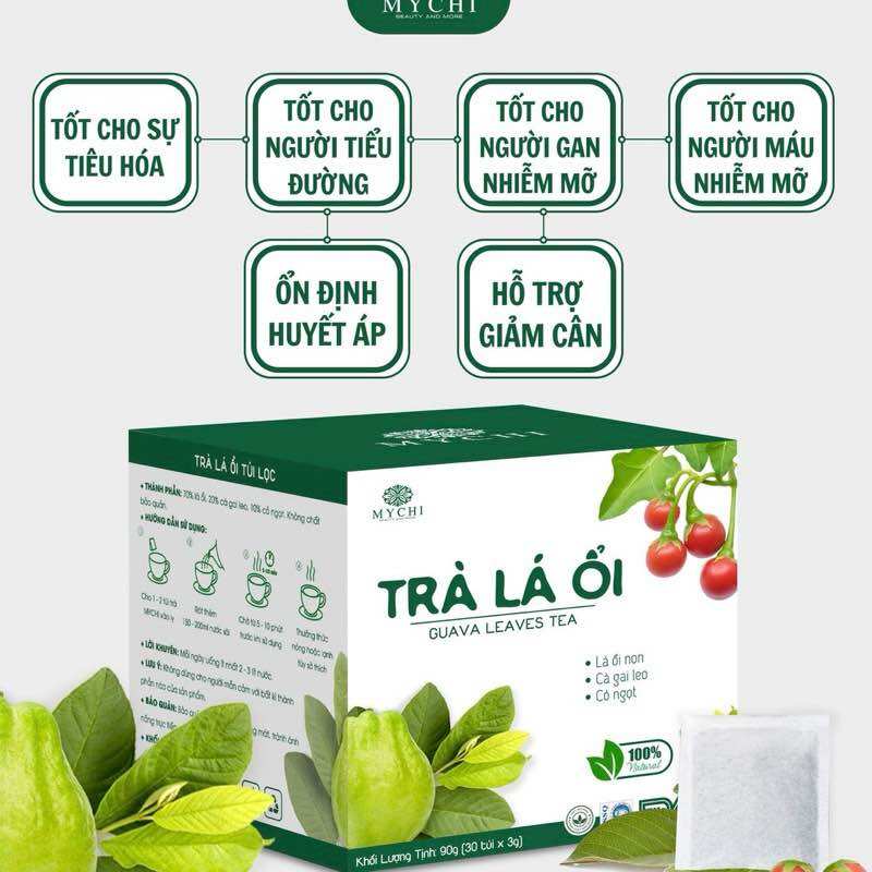 Trà Lá Ổi Mychi 30 Gói - Trà Túi Lọc