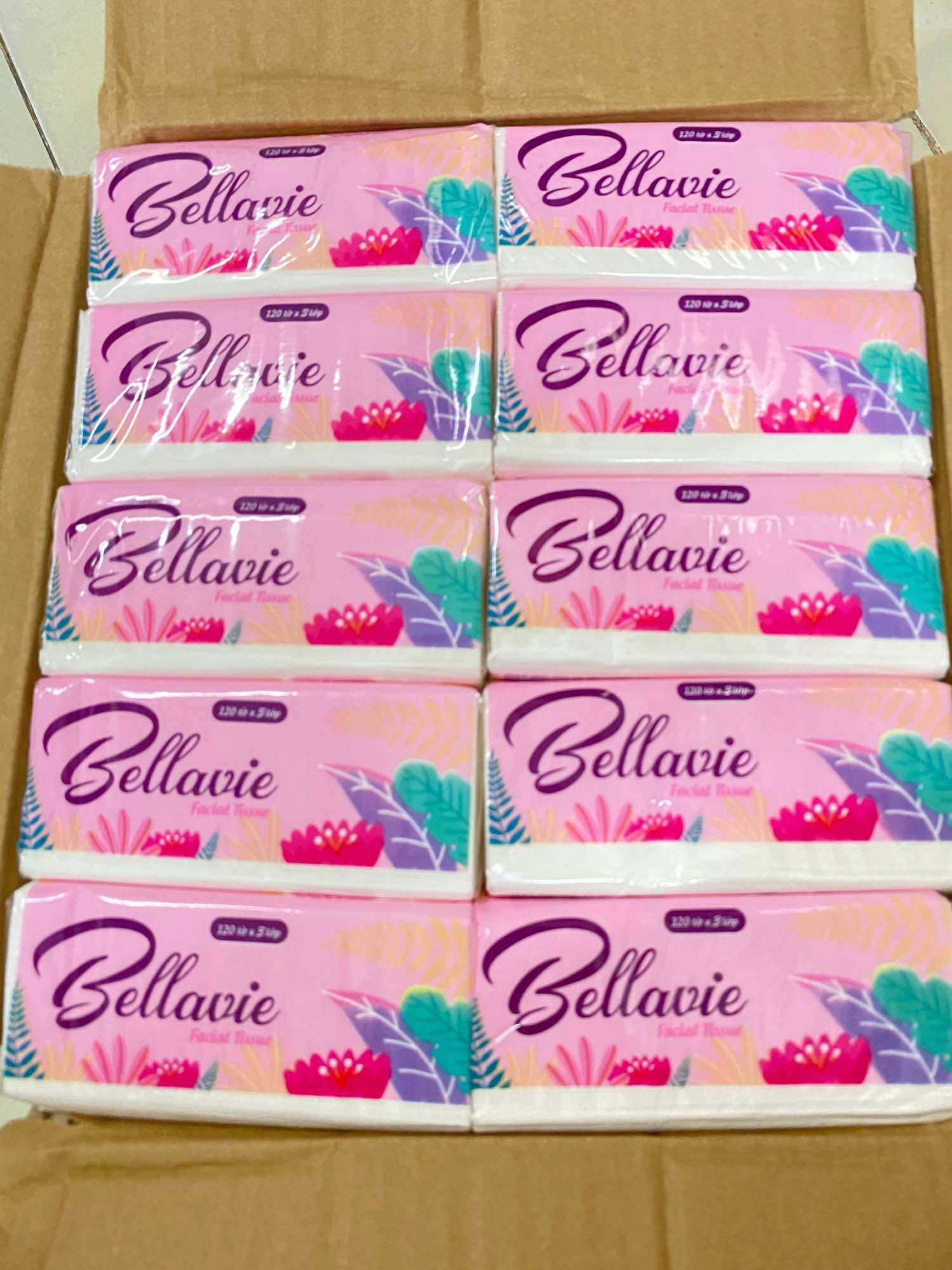 THÙNG KHĂN GIẤY RÚT 3 LỚP CAO CẤP BELLAVIE