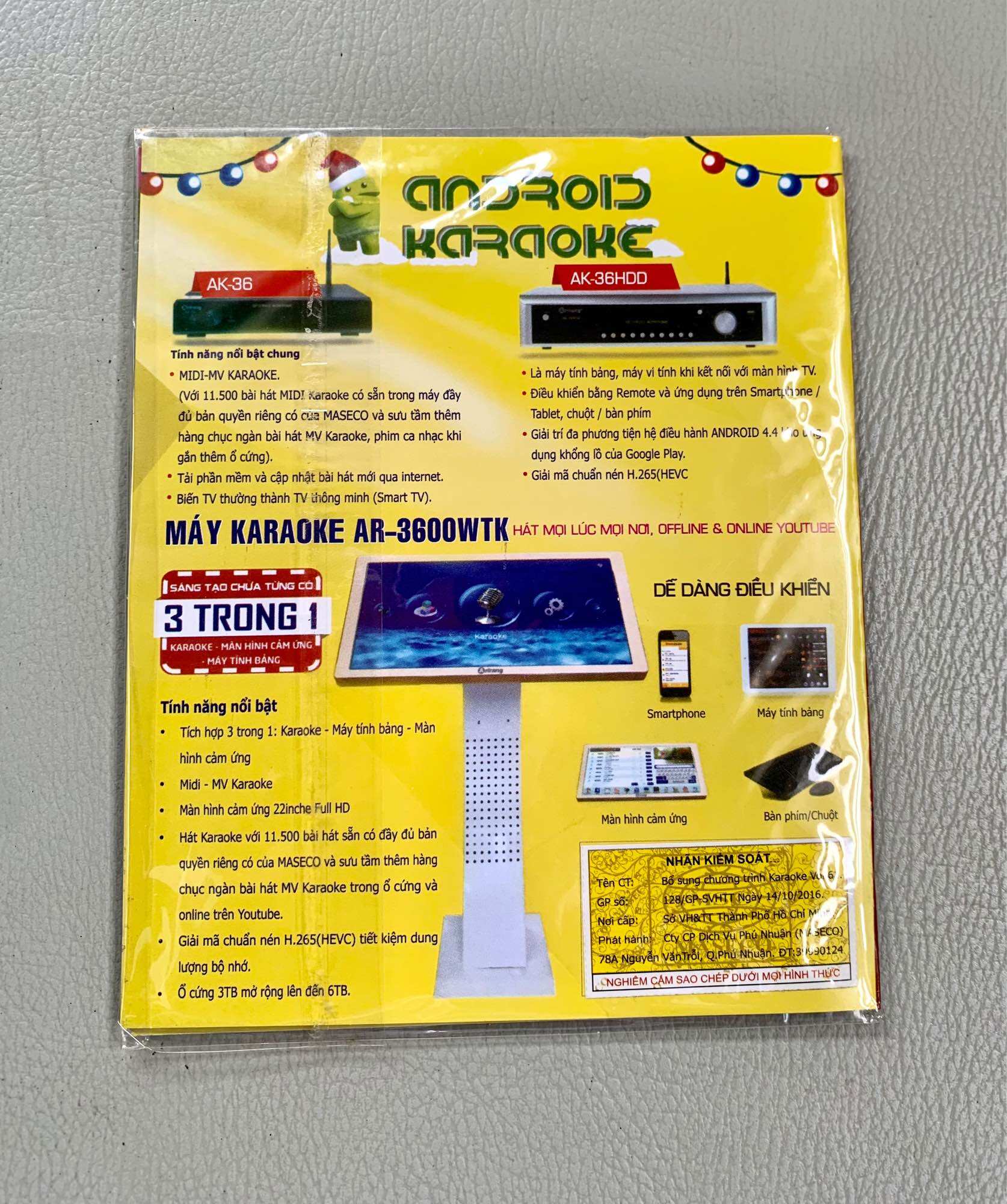 Đĩa Karaoke midi Arirang Vol.61 Serial: A
